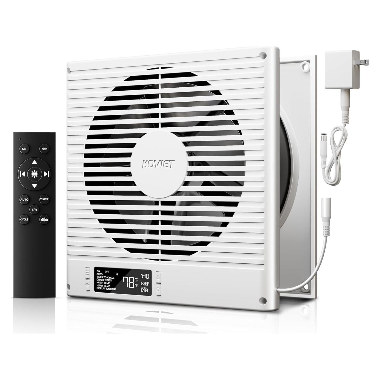 Ventilador de Ventilación KOVIET 8" con Control Remoto 10 Velocidades