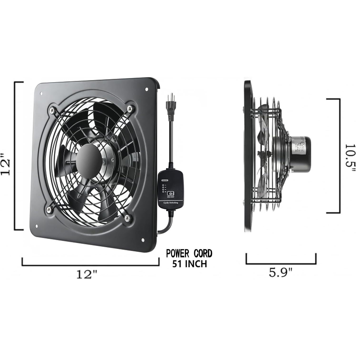 Ventilador de Escape de Ventana Gainsh WVF 30.48 cm 720 CFM