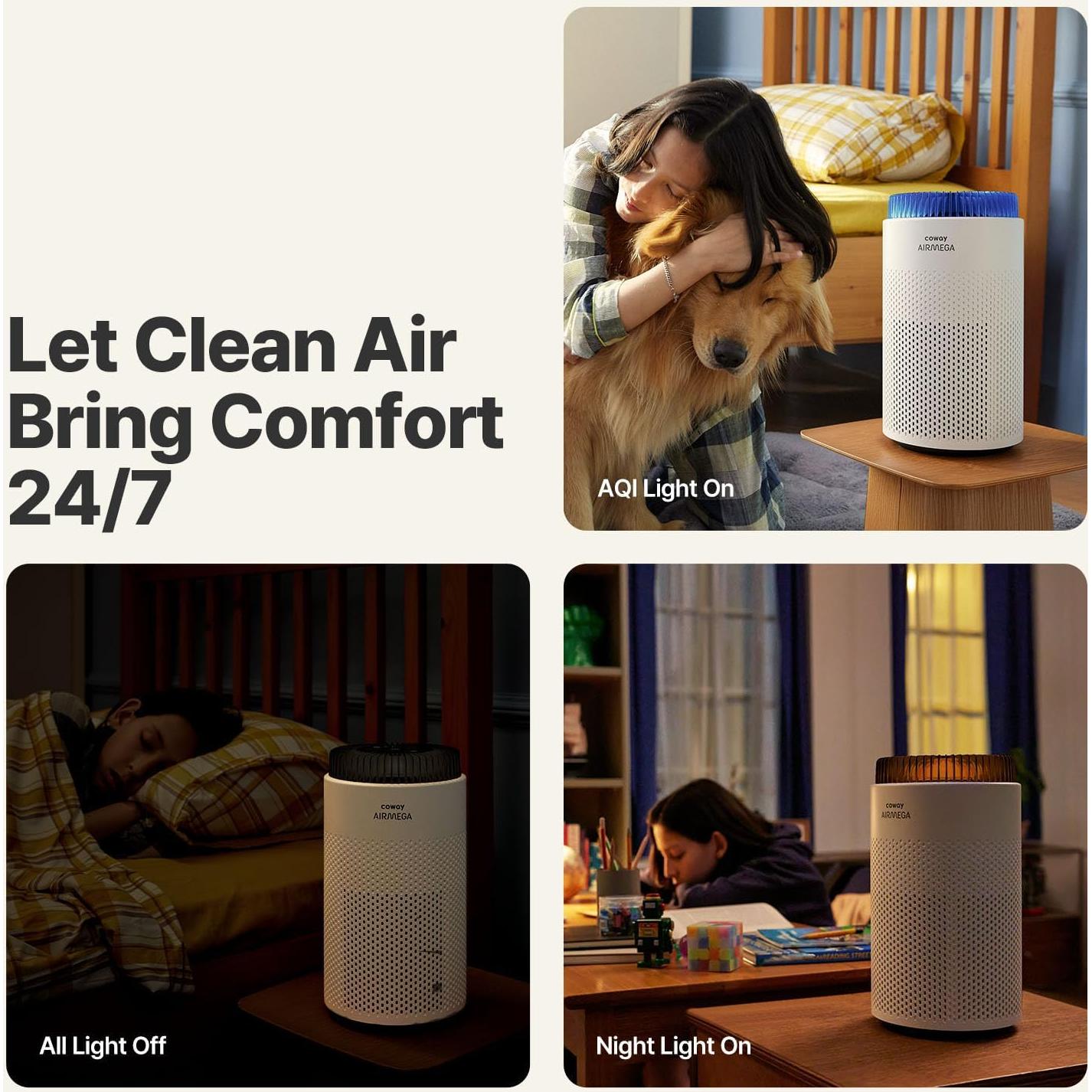 Purificador de Aire Coway Airmega 50, 46.5 m², Filtro 0.01 µm