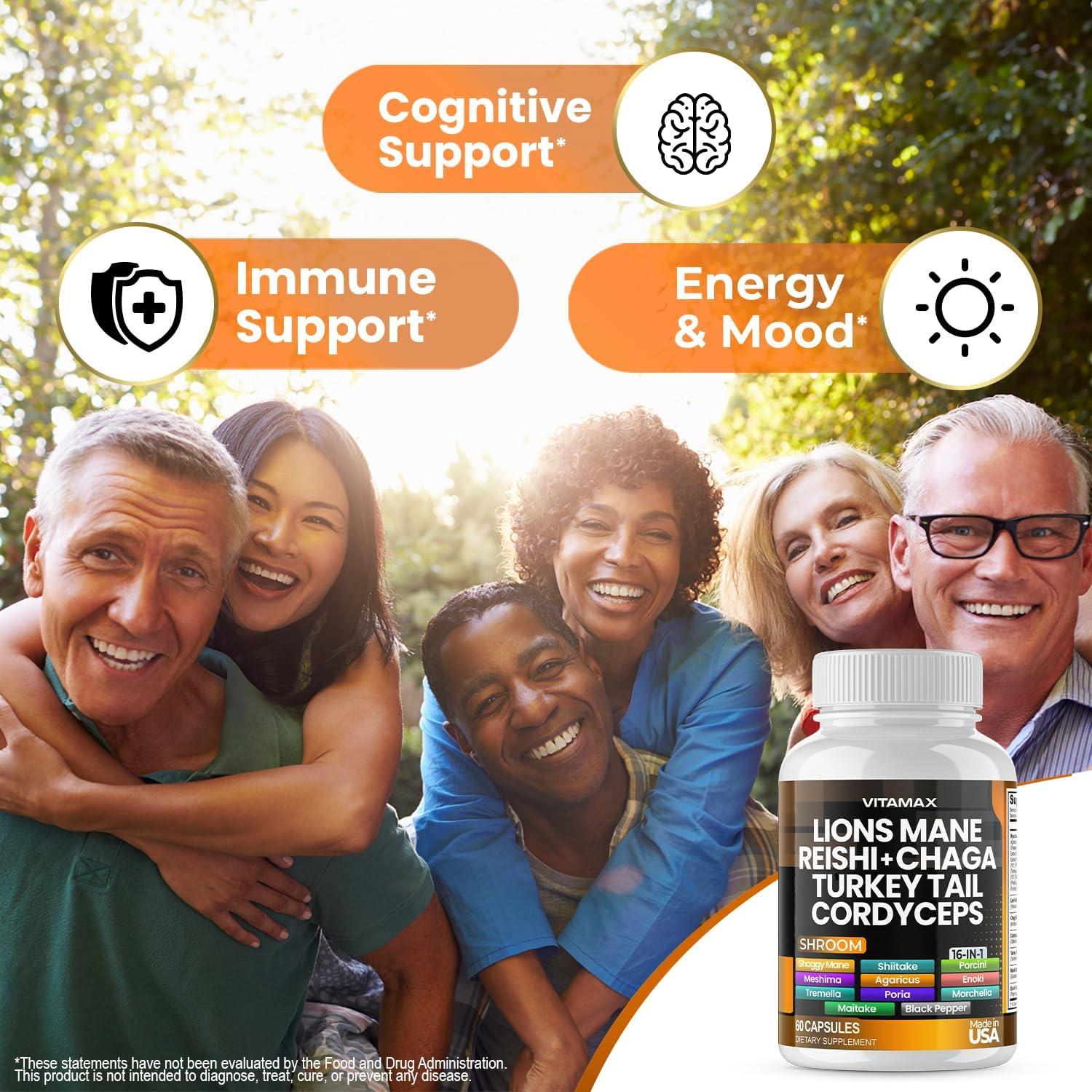 Suplemento de Hongos Vitamax MycoBoost 60 Cápsulas