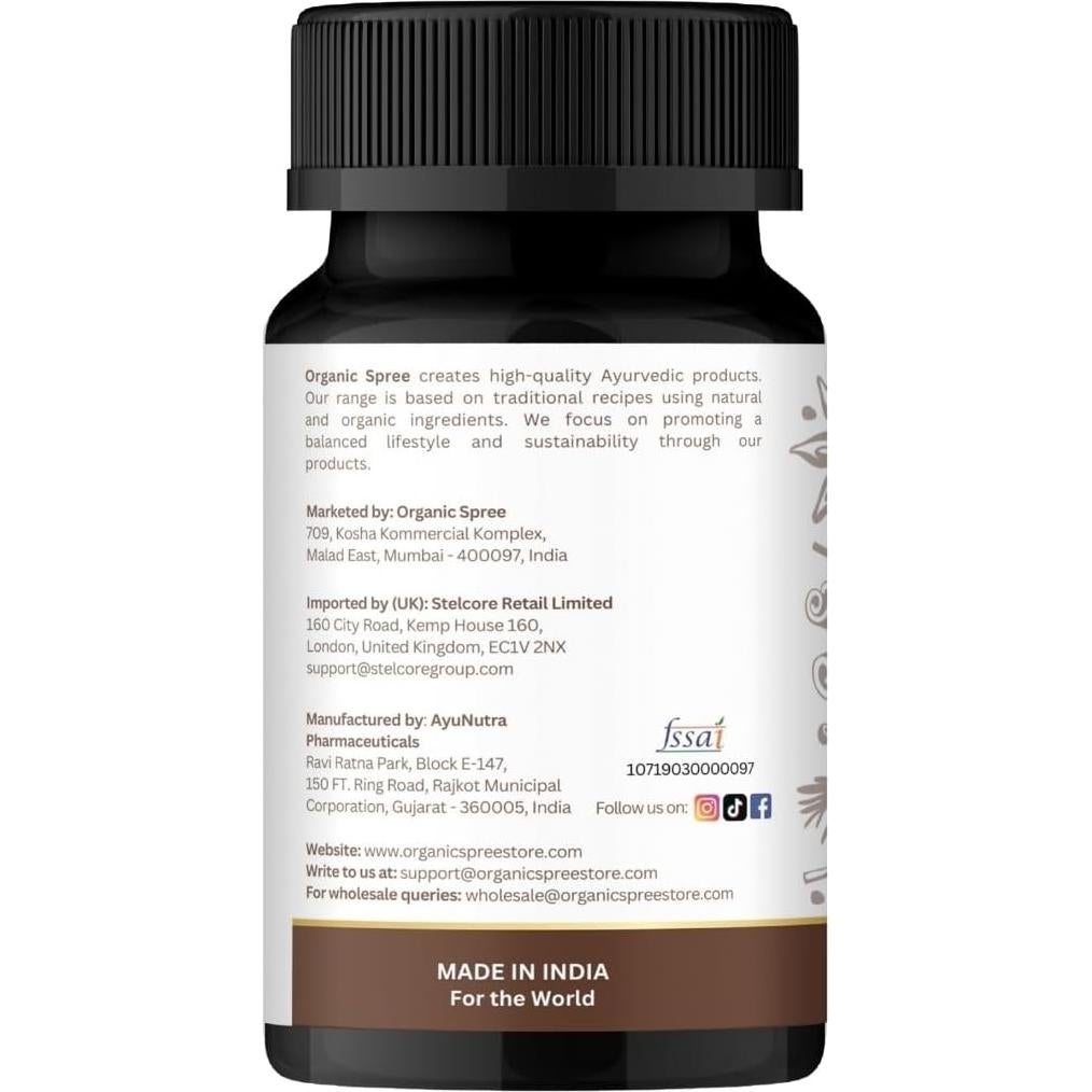 Tabletas Lakshadi Guggulu Organic Spree - 120 Unidades - Ayurvédicas