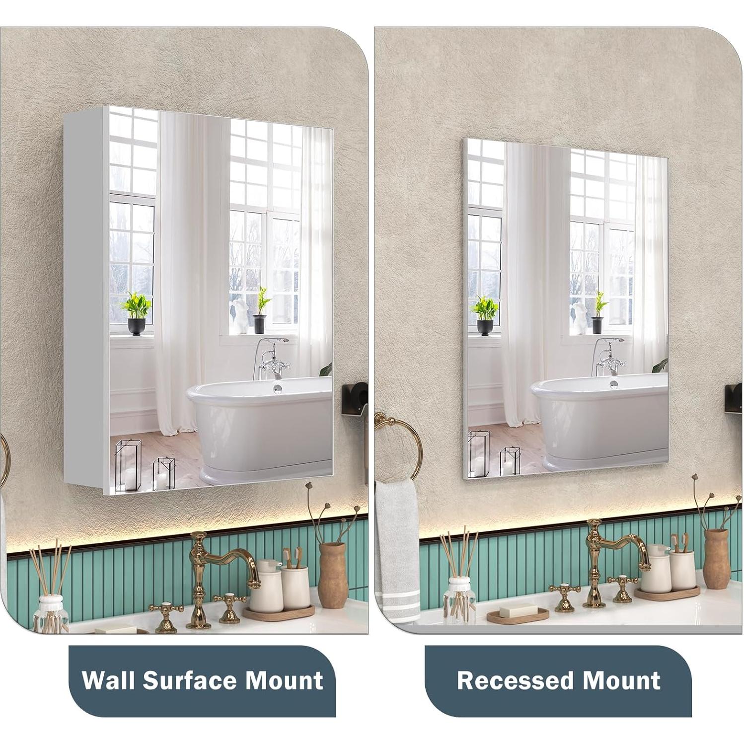 Gabinete de Medicina Umeiga con Espejo 45.72x35.56cm Plata