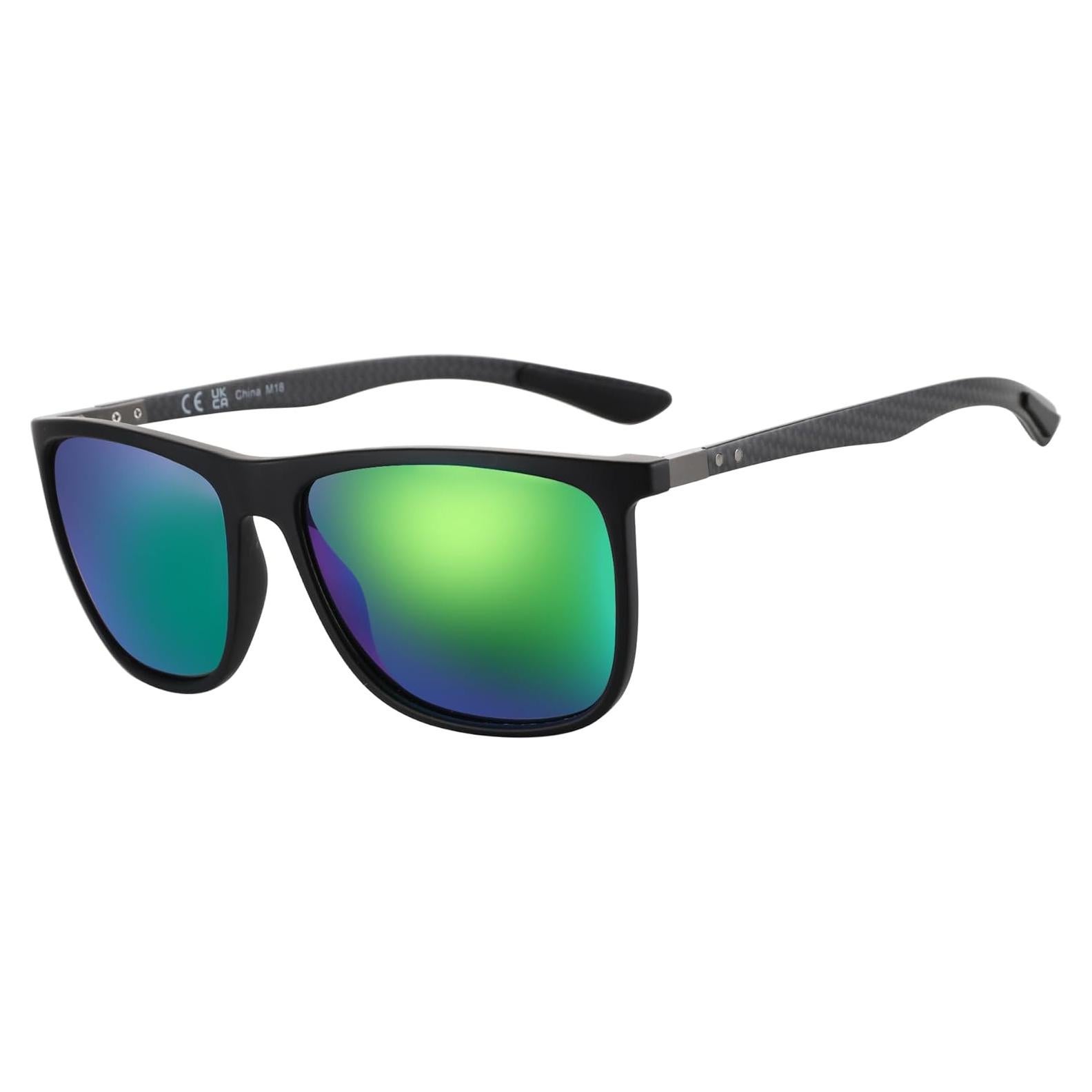 Gafas de sol ZENOTTIC UV400 para hombres, fibra de carbono