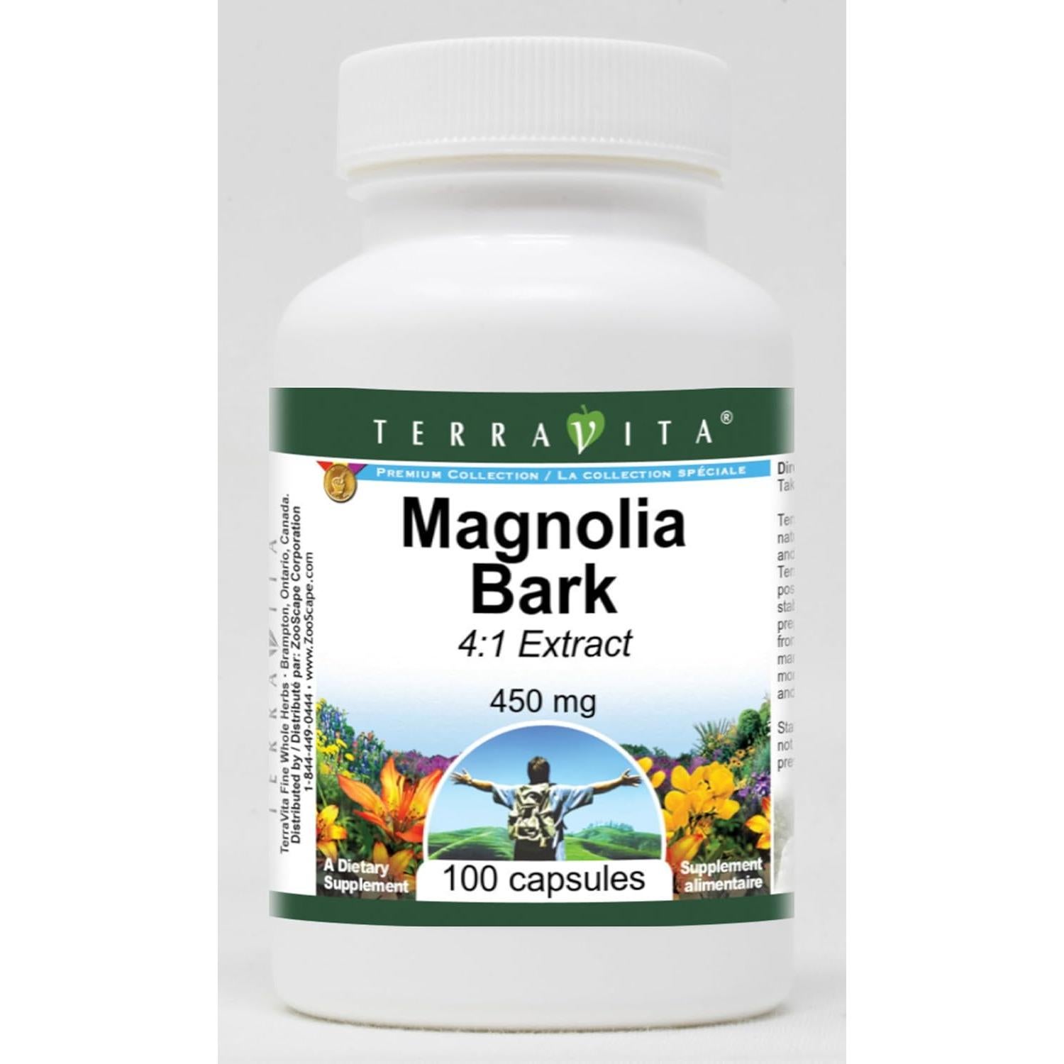 Corteza de Magnolia 4:1 TerraVita 450 mg 100 Cápsulas