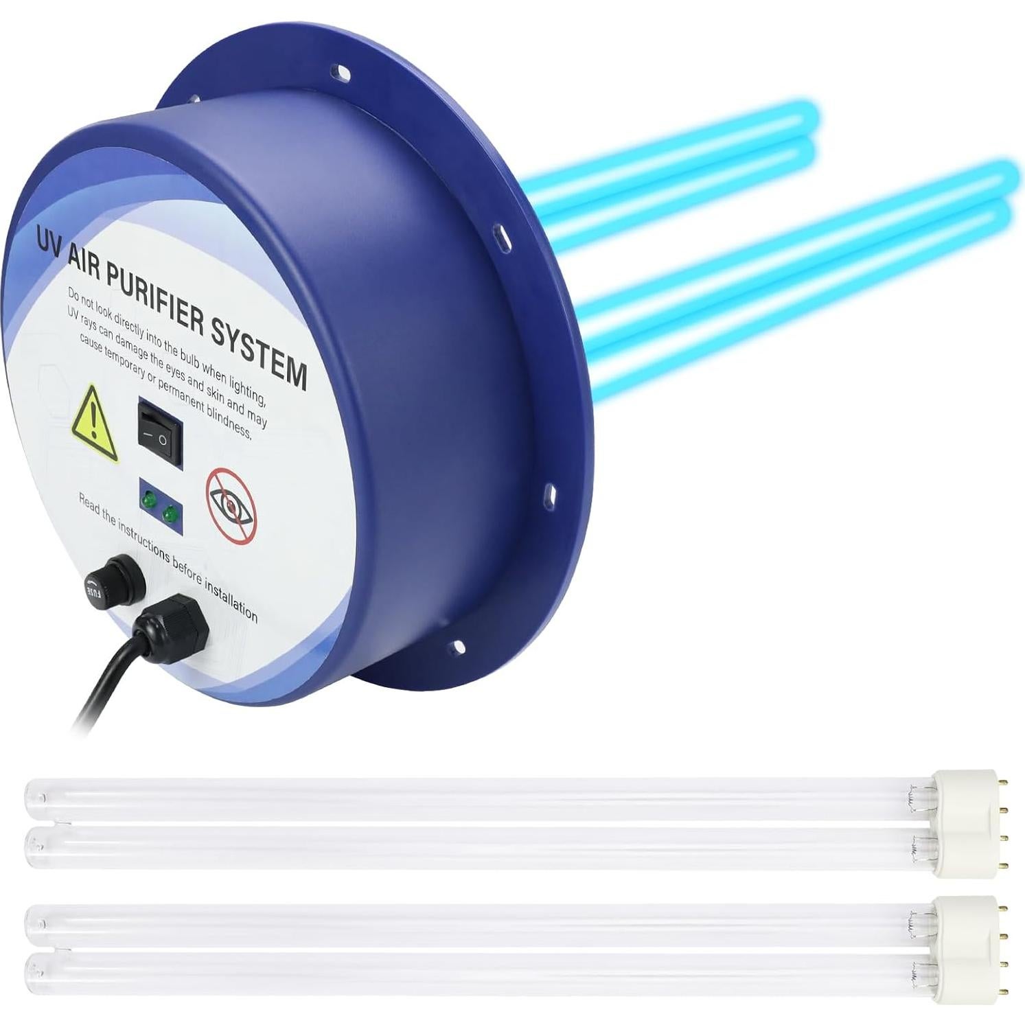 Purificador de Aire UVC Feeligivin 72W con Sensor HVAC 48cm