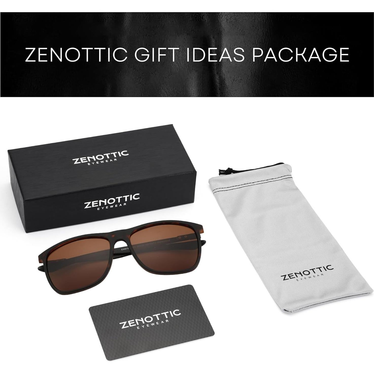 Gafas de sol ZENOTTIC cuadradas polarizadas UV400 para hombres