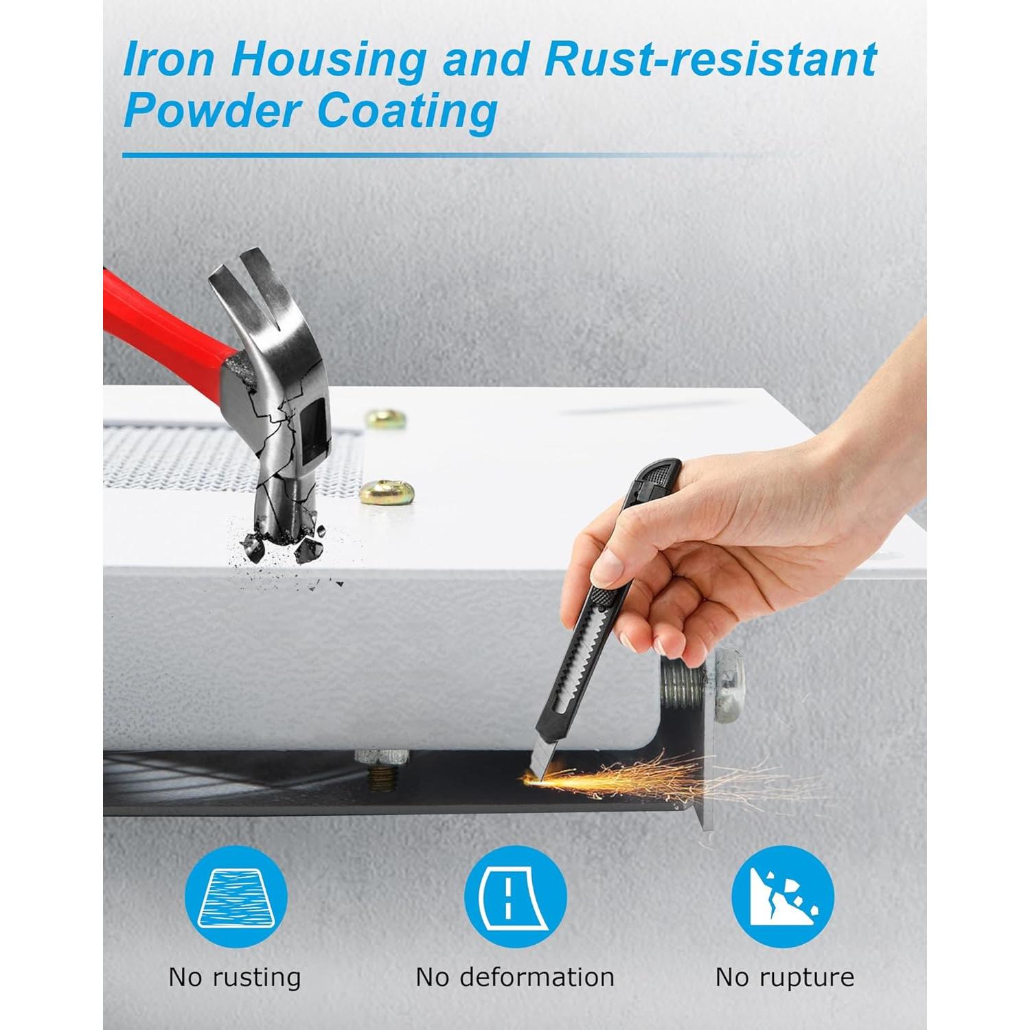 Ventilador de espacio de arrastre Krysolad 220 CFM con termostato