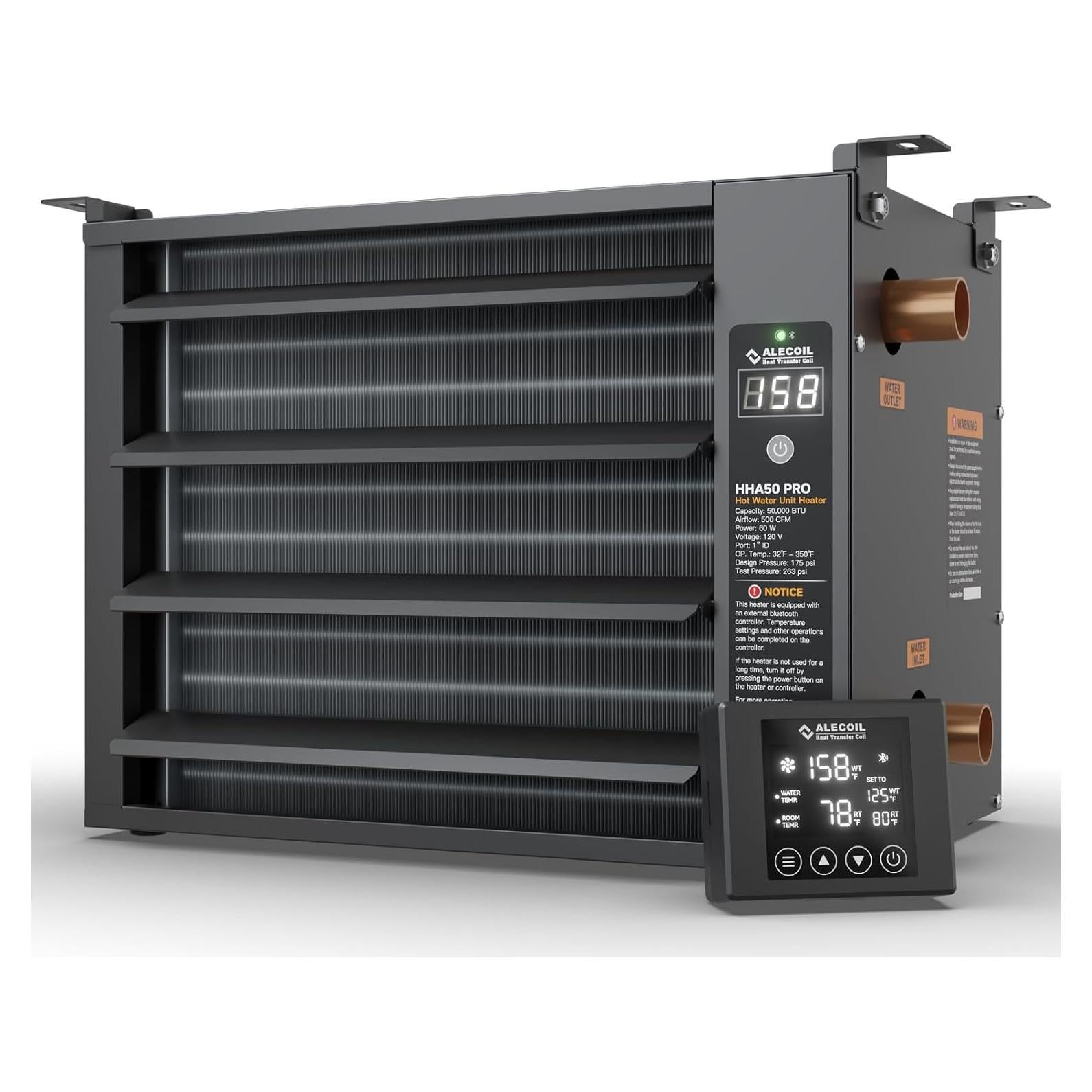 Calentador Colgante de Agua Caliente Alecoil HHA50-B 60W Negro