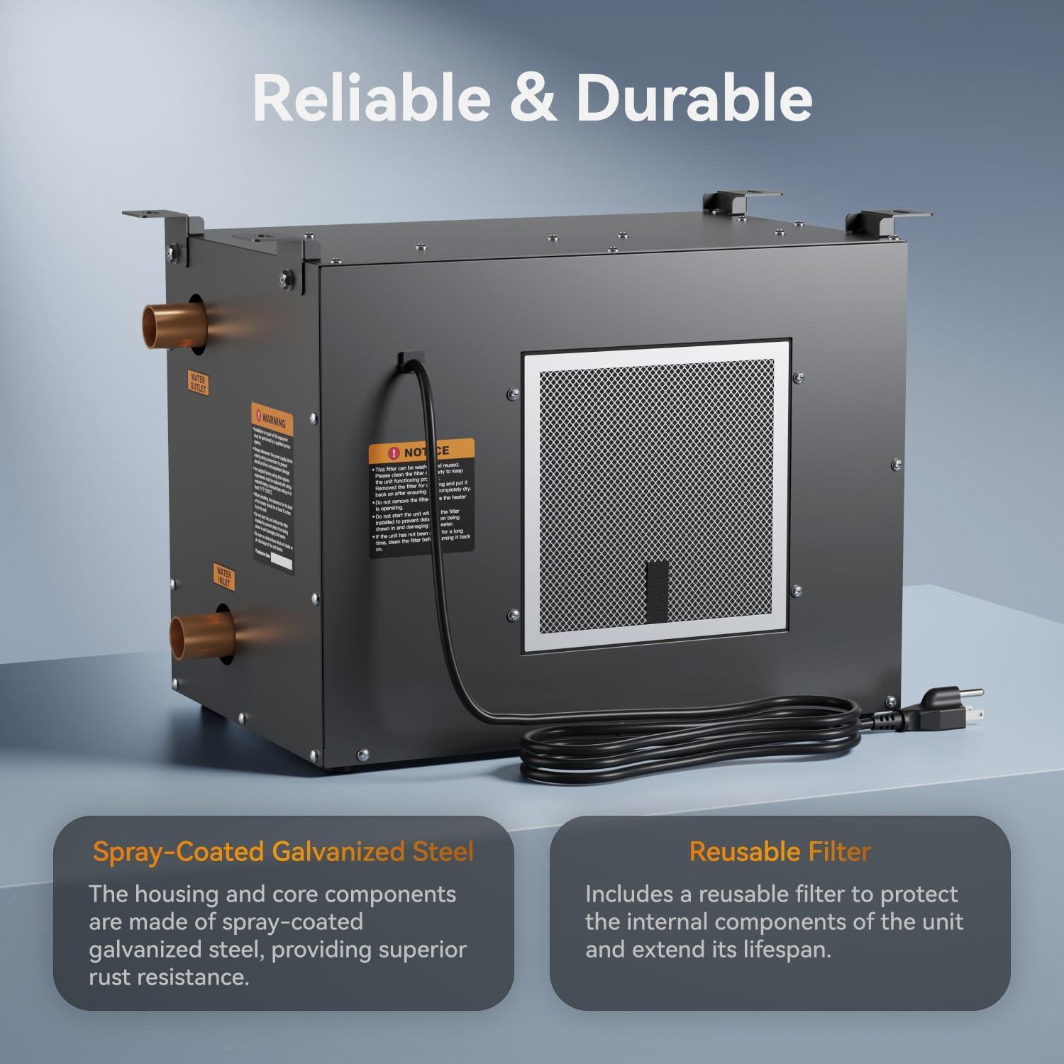 Calentador Colgante de Agua Caliente Alecoil HHA50-B 60W Negro