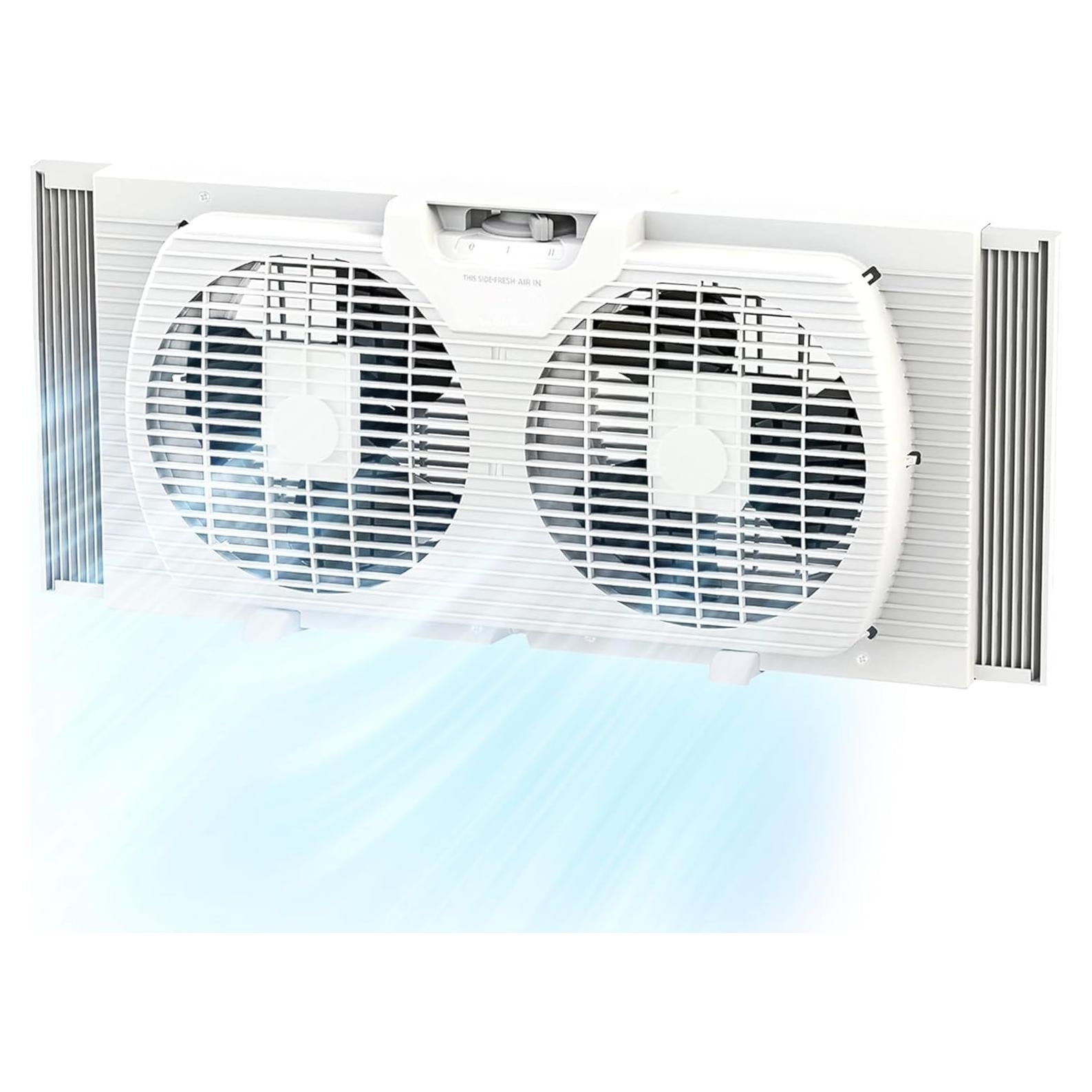 Ventilador de Ventana EZ-CHILL Doble 9" Reversible 2 Velocidades