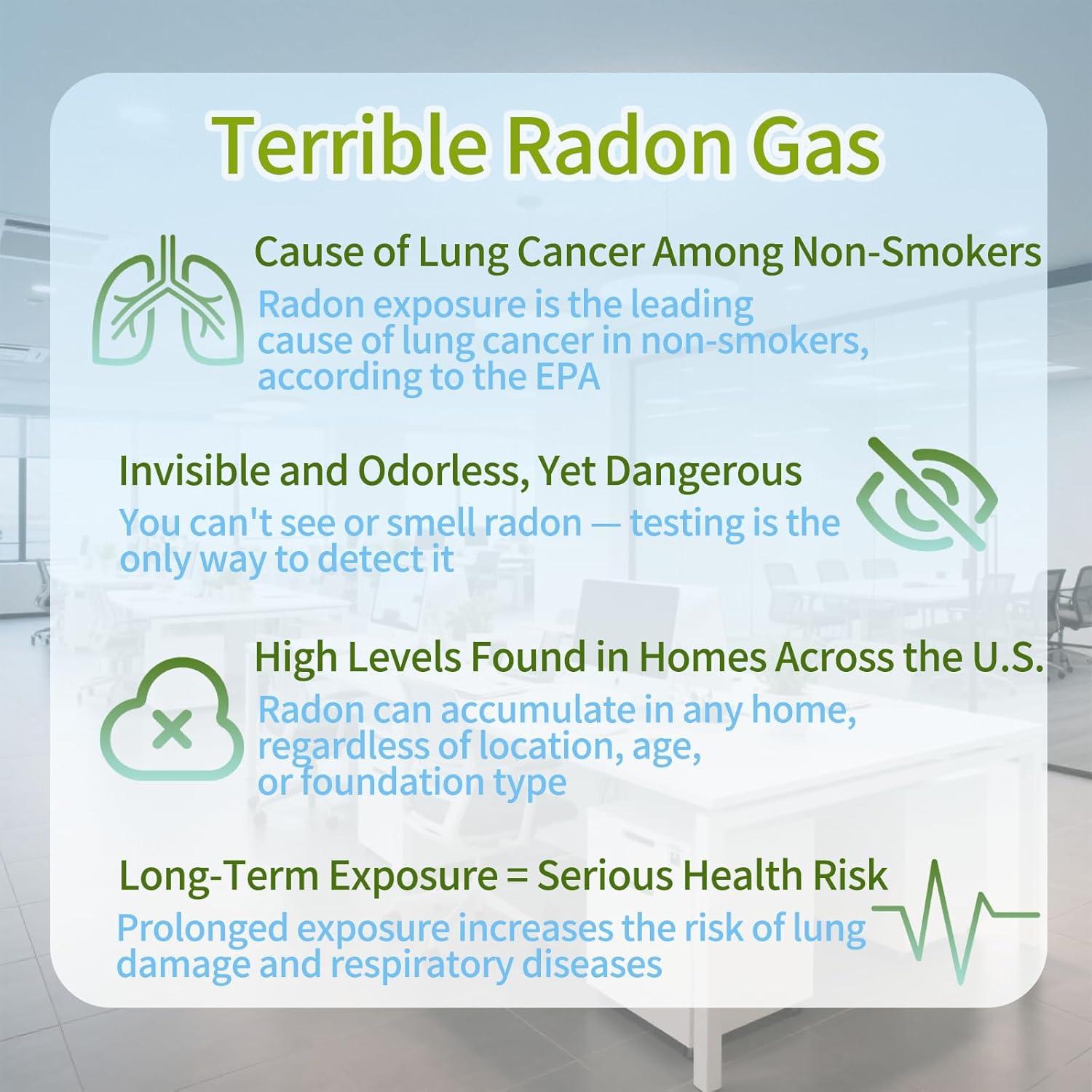 Detector de Radón Bluetooth Elifecity BG-012, Sensor Preciso