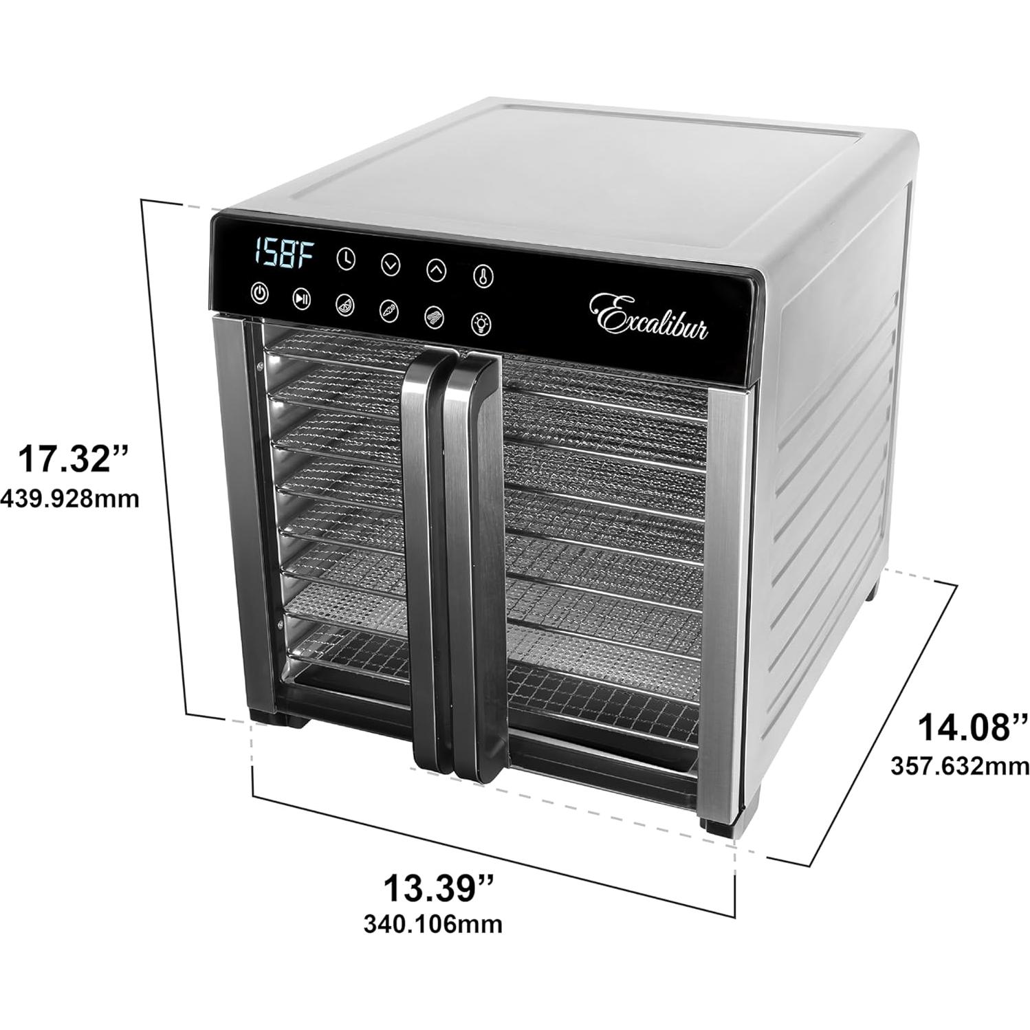 Deshidratador Excalibur 8 Bandejas Acero Inoxidable 700W