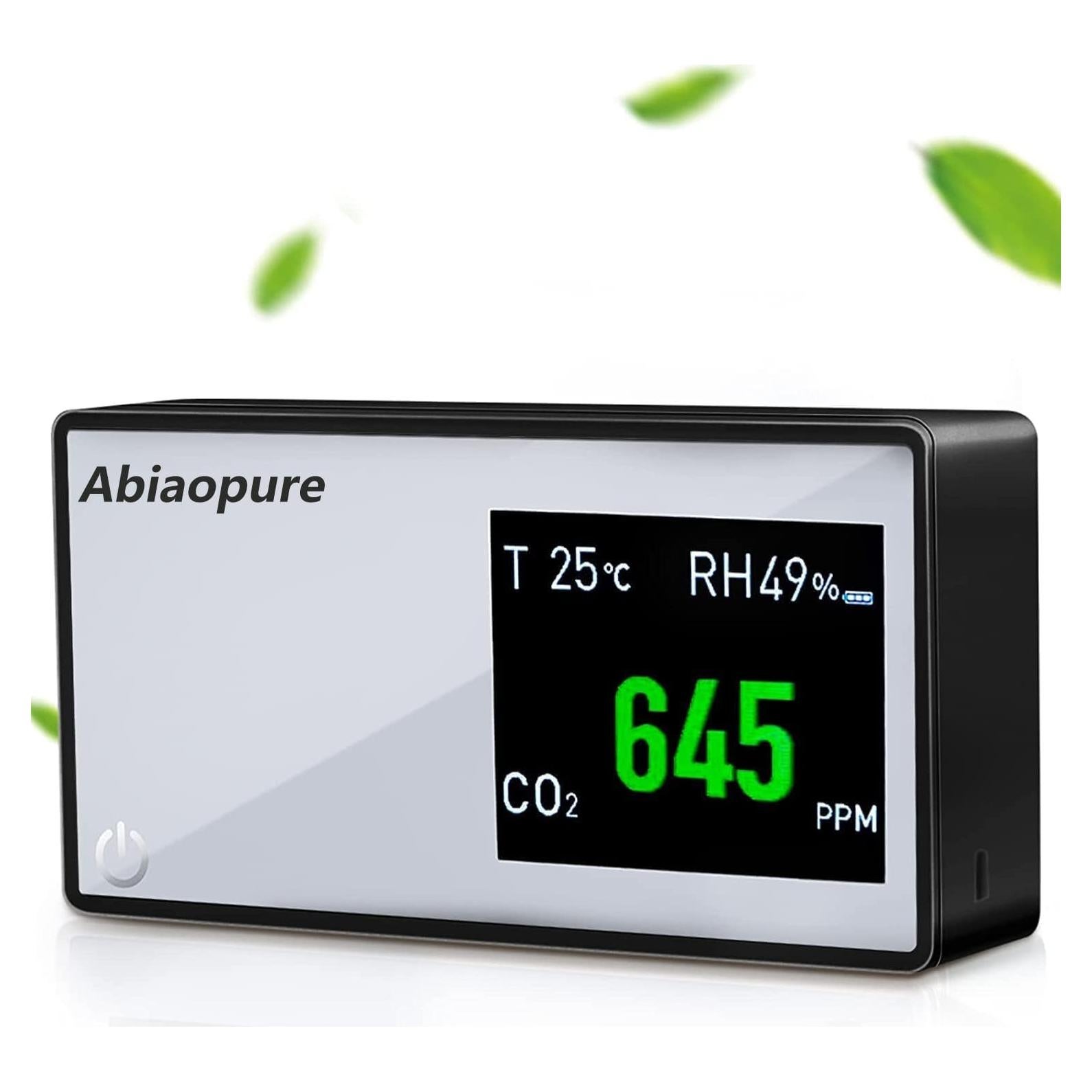 Monitor de Calidad del Aire Abiaopure AIR08 CO2 Temperatura Humedad