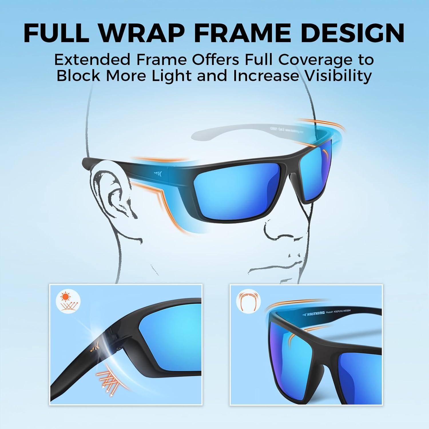 Gafas de sol polarizadas KastKing Huzzah UV 100% para deportes