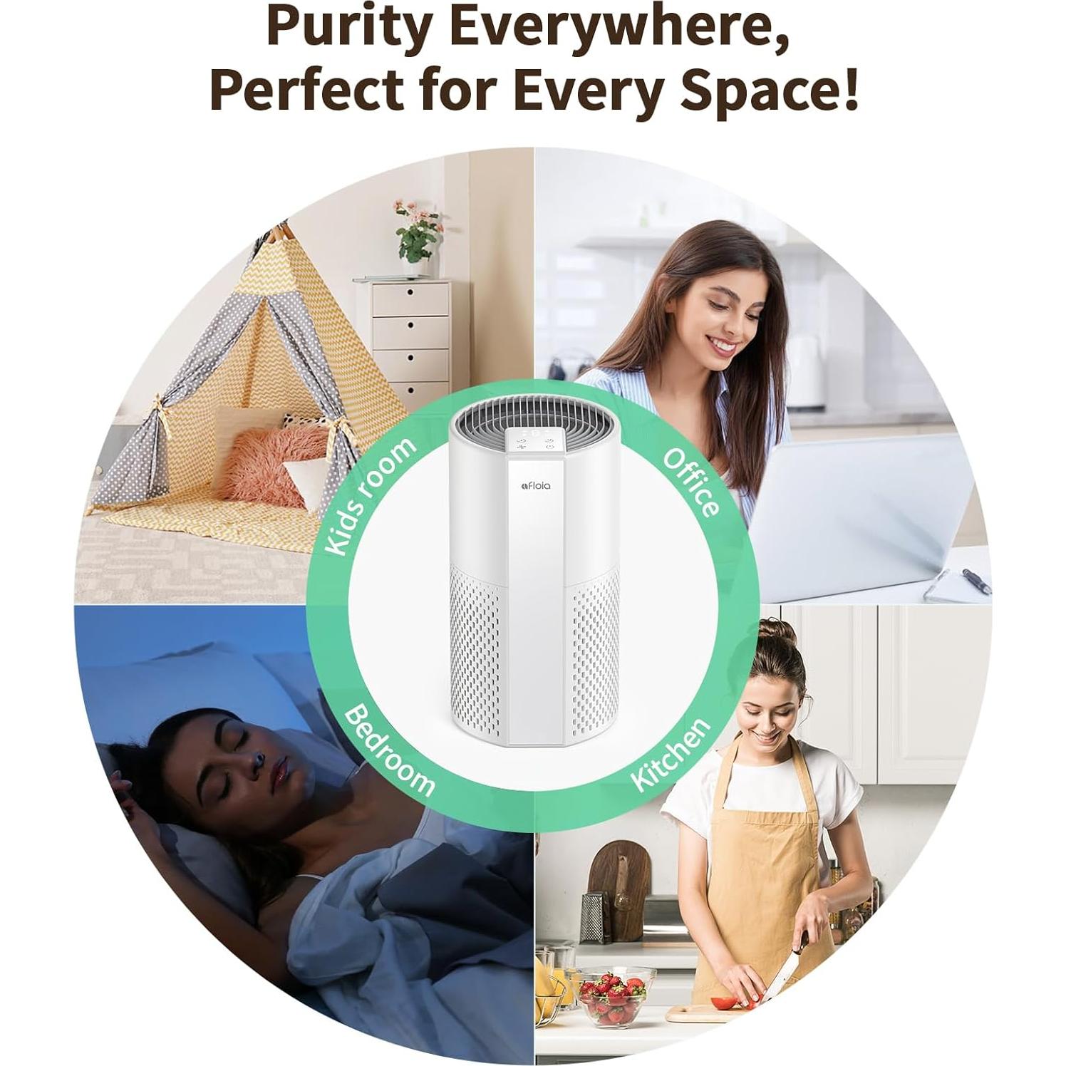 Purificador de Aire Afloia Pluto 4-en-1 para Hogar 100 m²