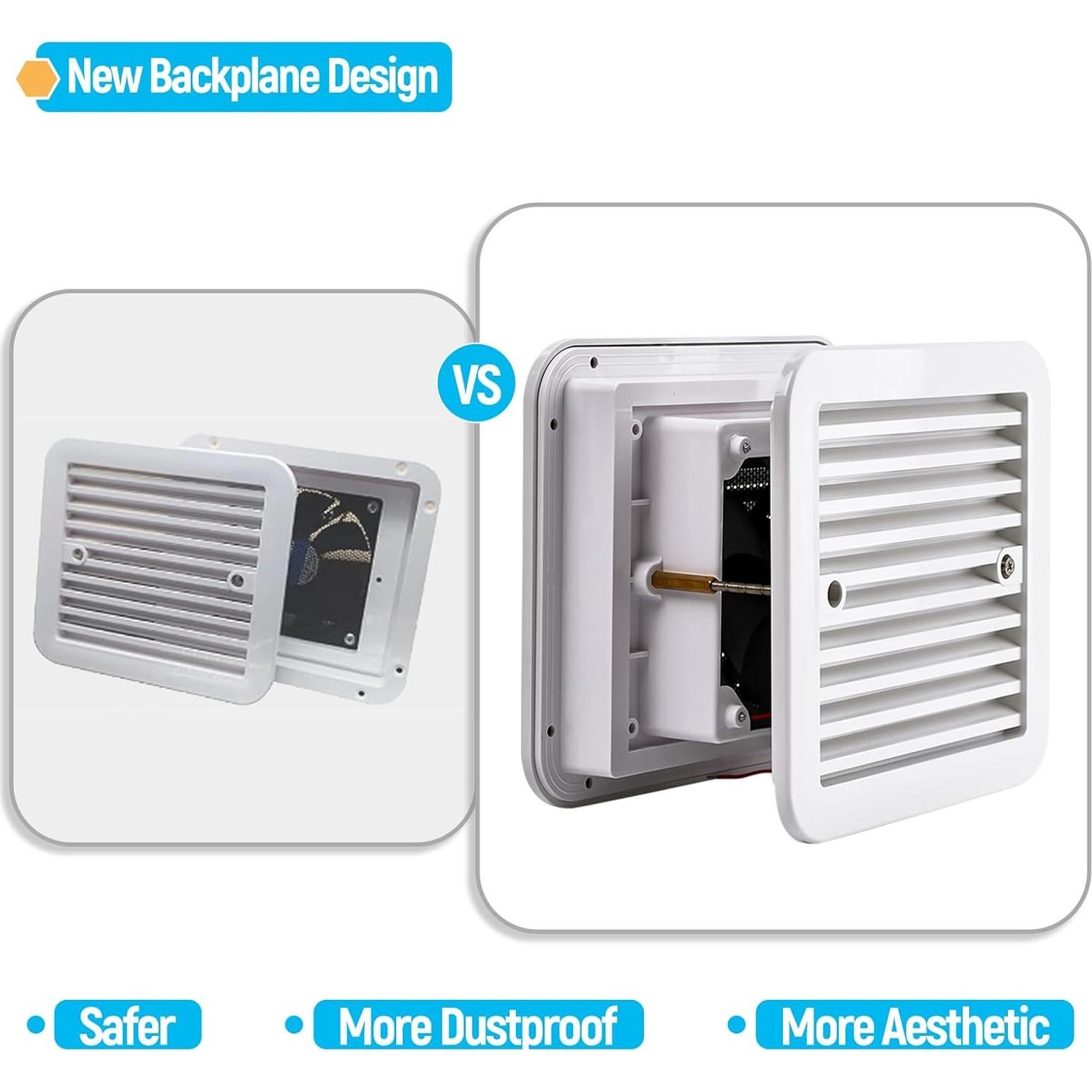 Ventilador Extractor AUTOXBERT 12V 2.4W Silencioso Blanco