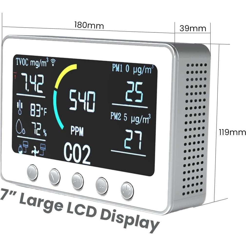 Monitor de Calidad del Aire Interior 6 en 1 Prodo PT02