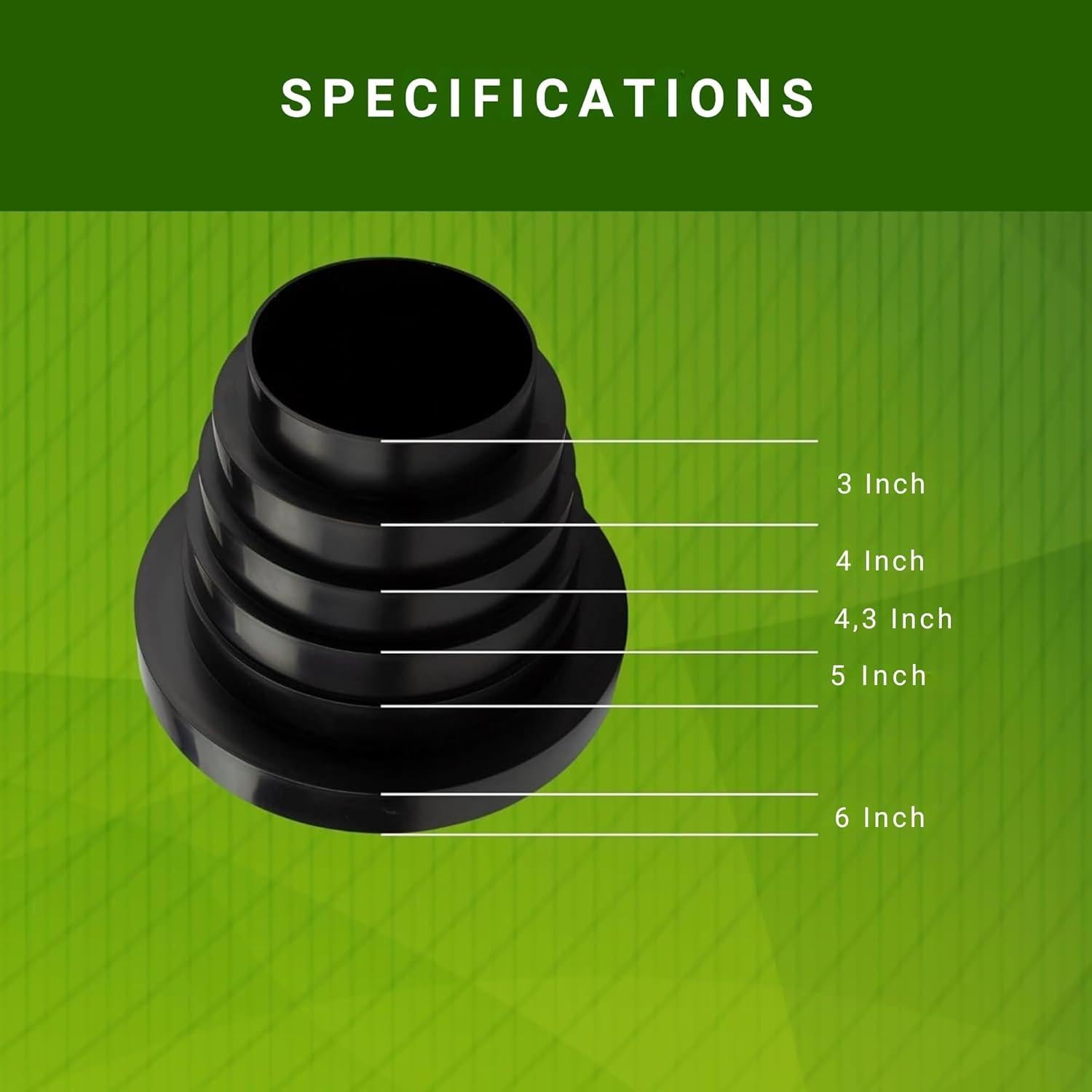 Reductor de Conductos de Aire 3 a 6 Pulgadas Control Garden x2