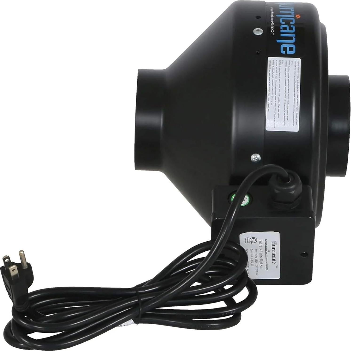 Ventilador Inline Hurricane 4" Grado Comercial Paquete de 2