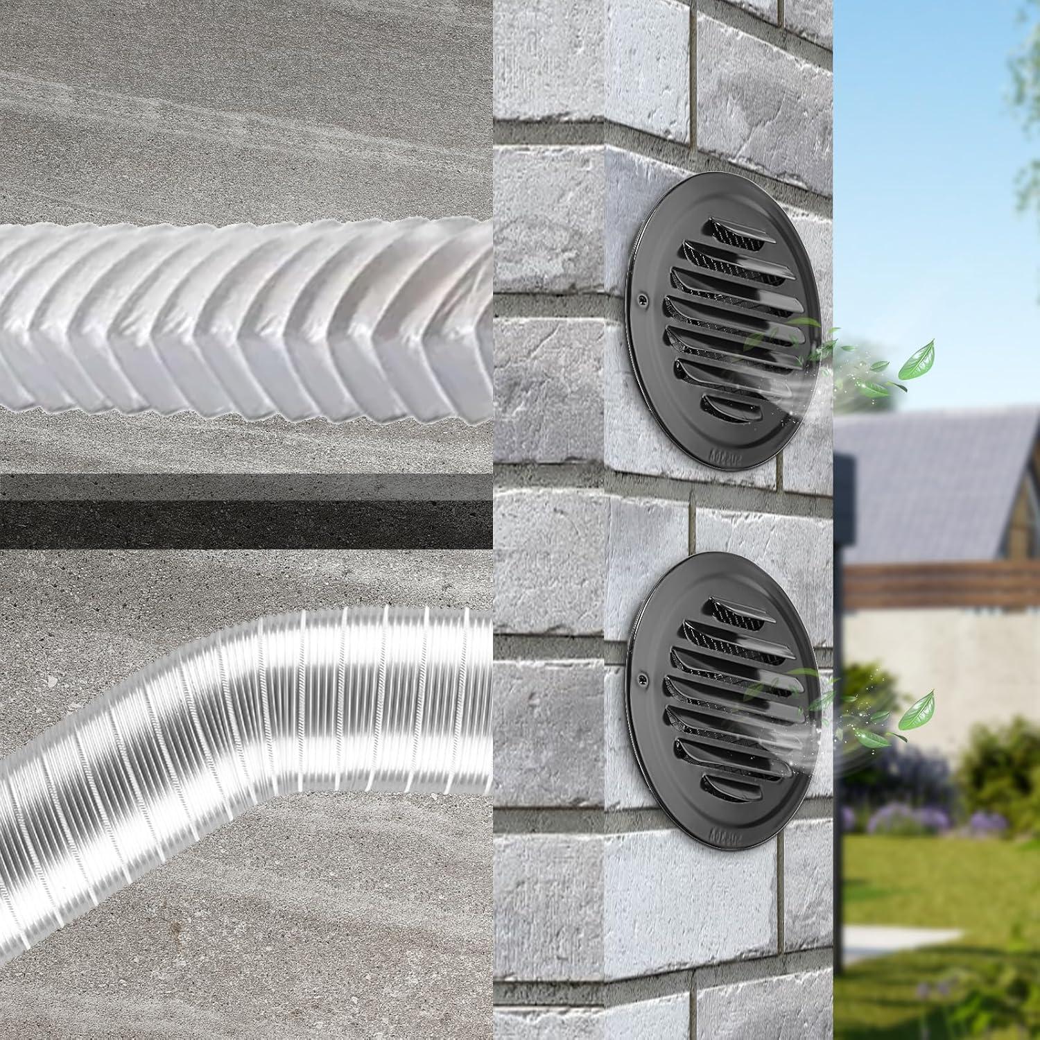 Cubiertas de Ventilación Redondas OGANAZI 4 Pulgadas Acero Inoxidable