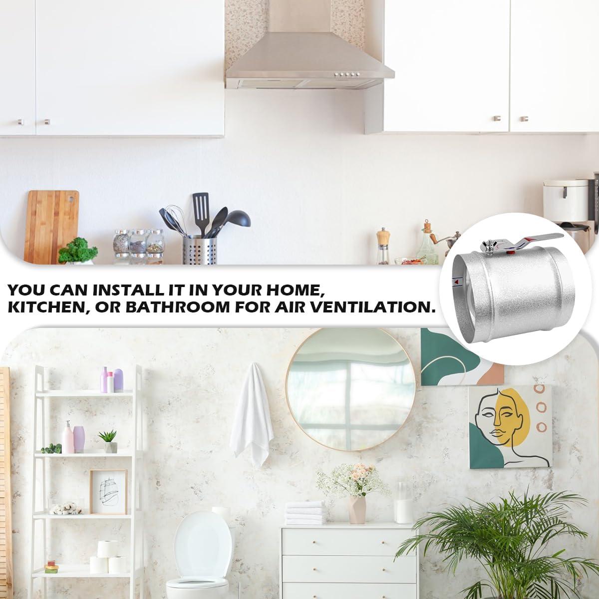 Válvula de Volumen Manual HVAC YOLUFER 15 cm Plata