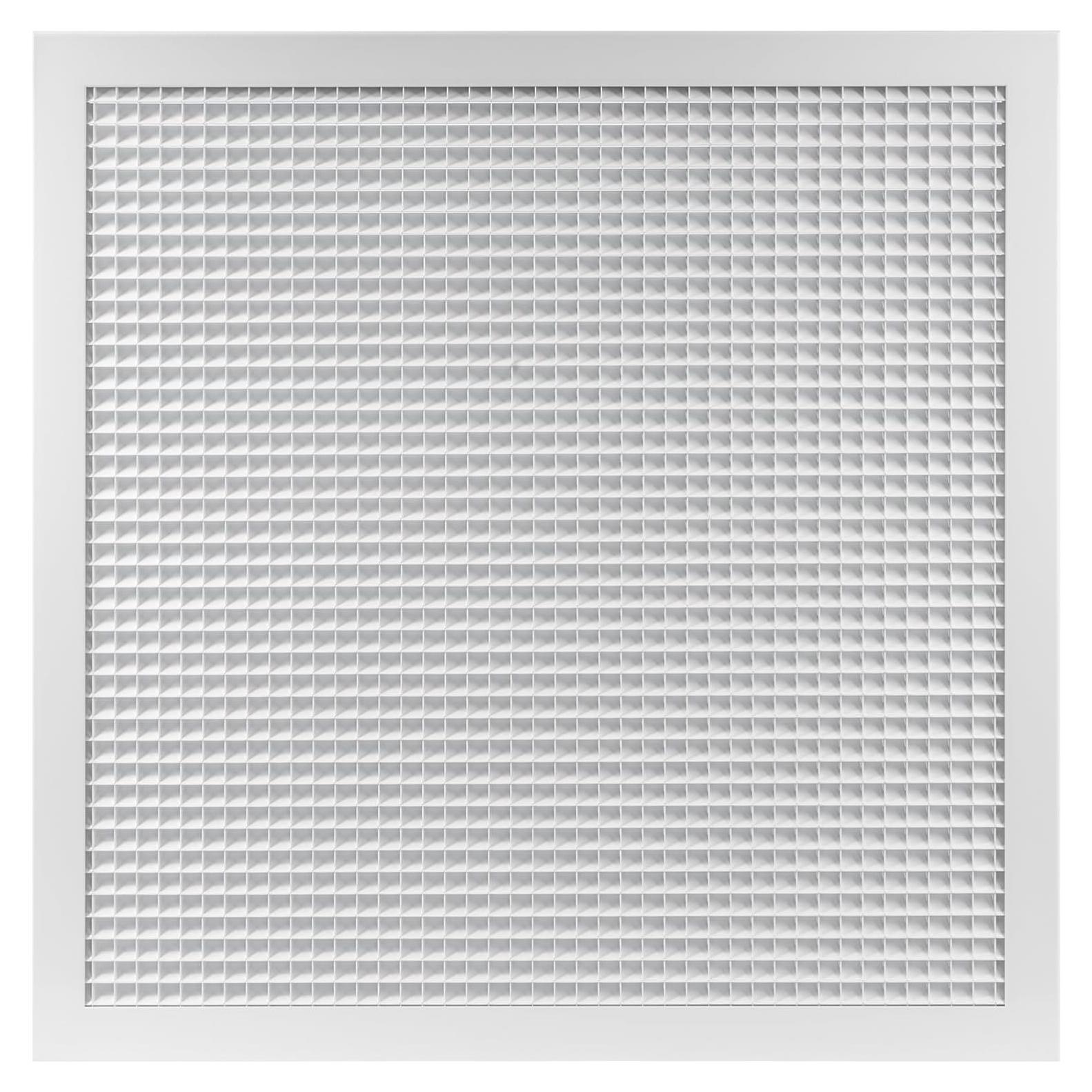 Repa Market 21.5" x 21.5" Inch 45 Degree Square Aluminum Cell Screen Diffuser - Supply or Exhaust Ceiling Ventilation System - High Air Flow Perforated Duct Cover for Home, Office, Warehouse 24" x 24"