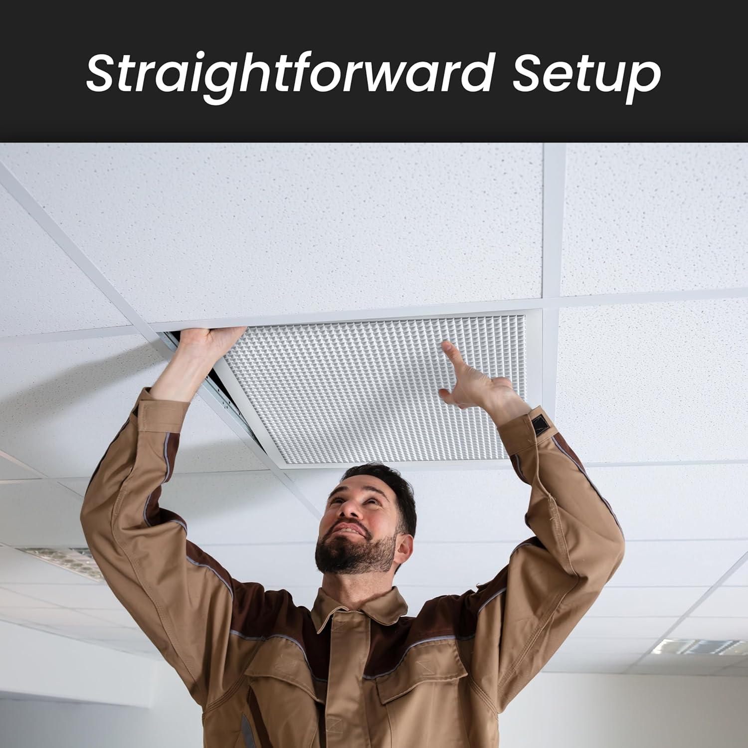 Repa Market 21.5" x 21.5" Inch 45 Degree Square Aluminum Cell Screen Diffuser - Supply or Exhaust Ceiling Ventilation System - High Air Flow Perforated Duct Cover for Home, Office, Warehouse 24" x 24"