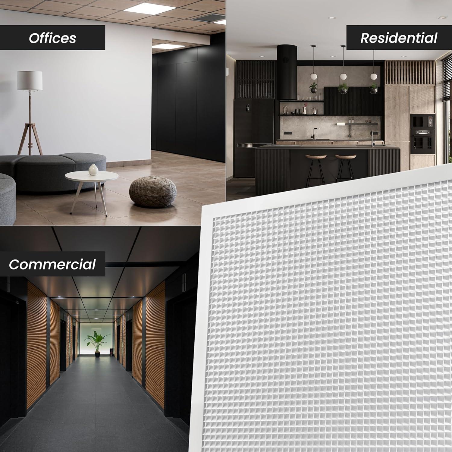 Repa Market 21.5" x 21.5" Inch 45 Degree Square Aluminum Cell Screen Diffuser - Supply or Exhaust Ceiling Ventilation System - High Air Flow Perforated Duct Cover for Home, Office, Warehouse 24" x 24"