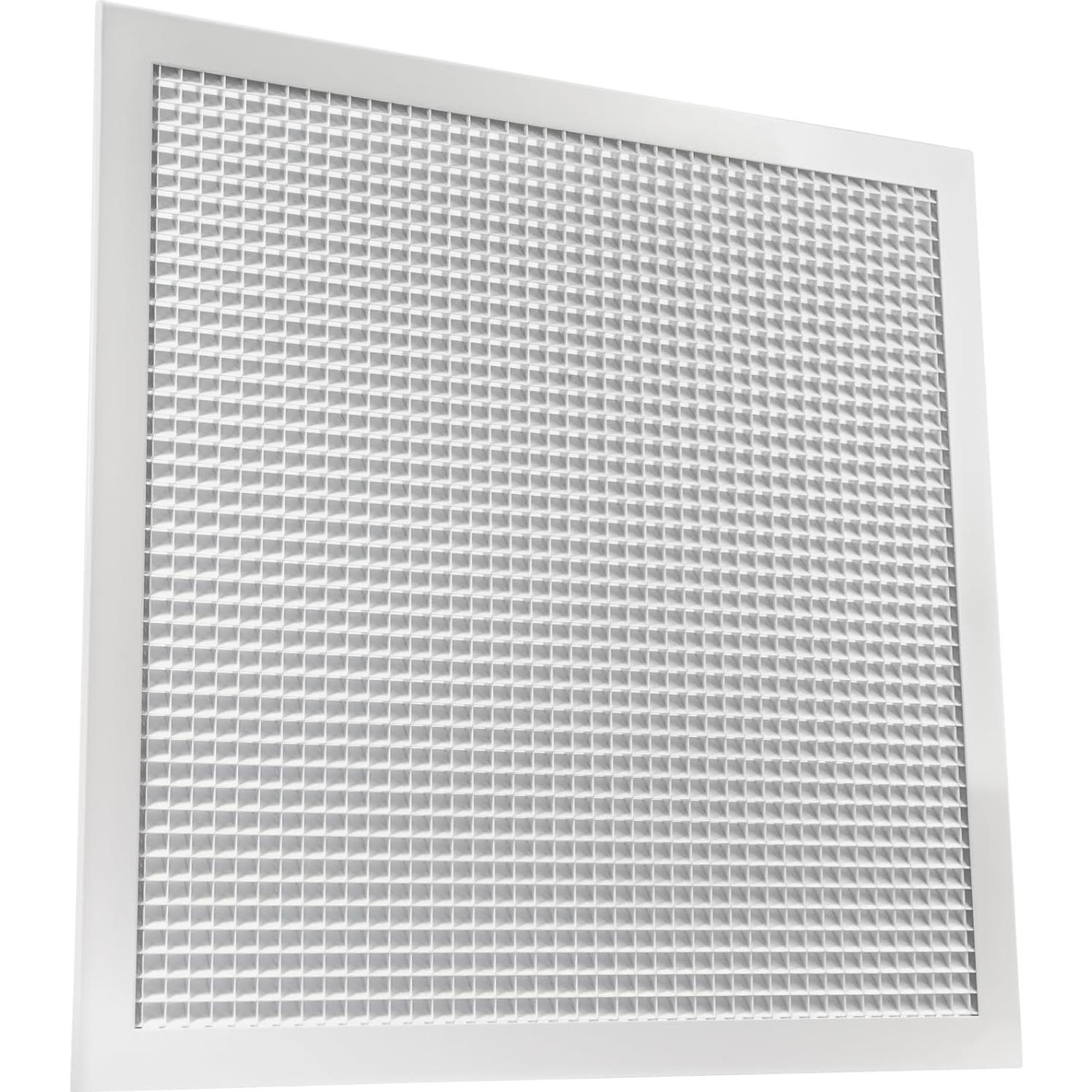 Repa Market 21.5" x 21.5" Inch 45 Degree Square Aluminum Cell Screen Diffuser - Supply or Exhaust Ceiling Ventilation System - High Air Flow Perforated Duct Cover for Home, Office, Warehouse 24" x 24"