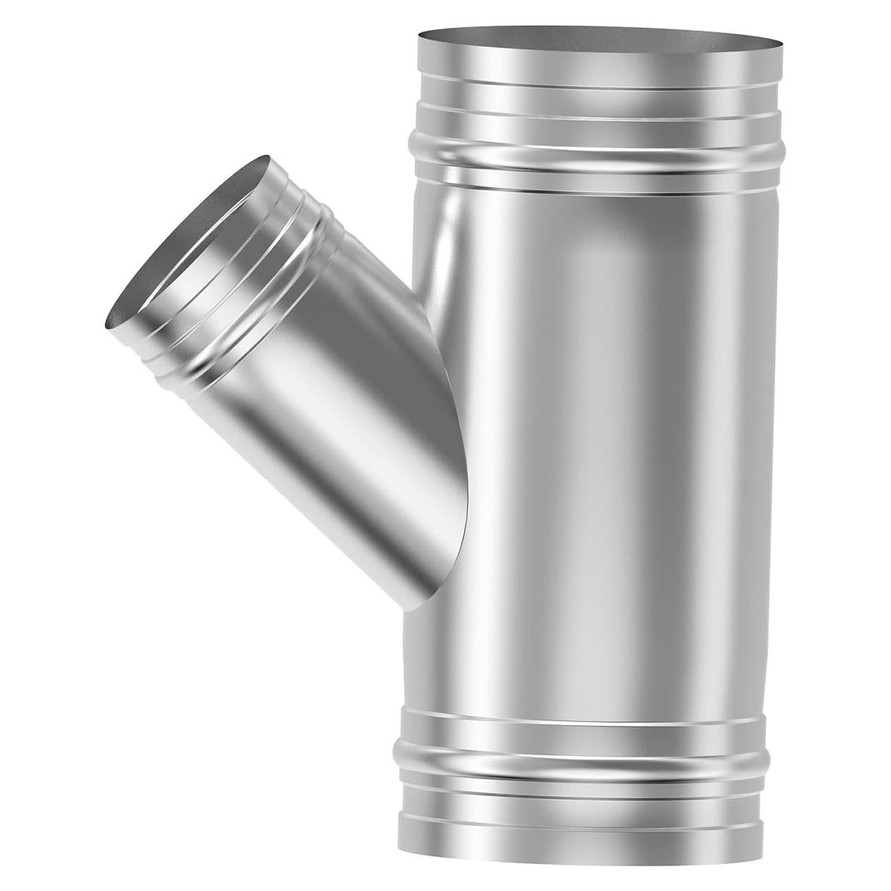 Conector de Manguera en Y 6" a 4" Acero Inoxidable 45°