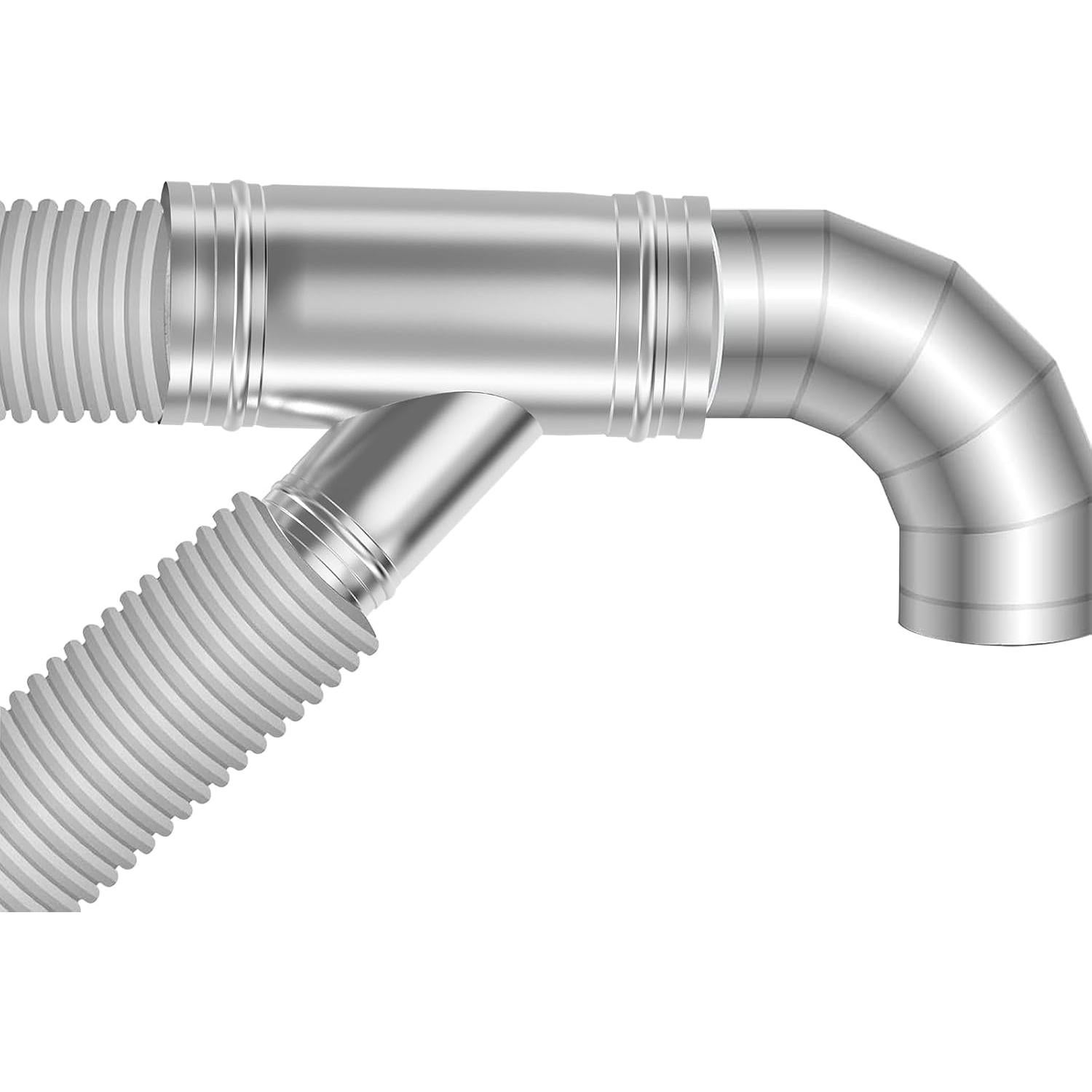 Conector de Manguera en Y 6" a 4" Acero Inoxidable 45°