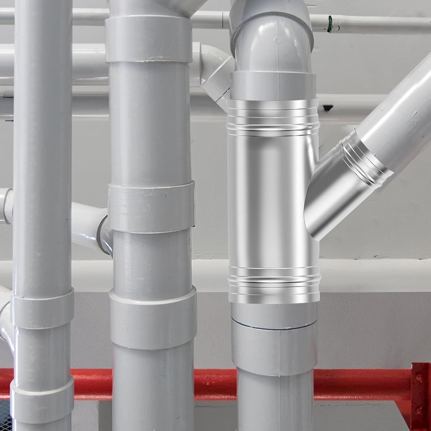 Conector de Manguera en Y 6" a 4" Acero Inoxidable 45°