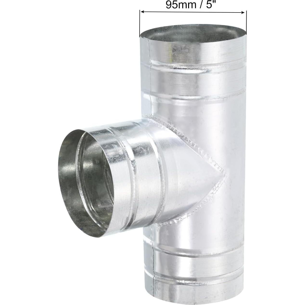 Conector de Ducto en T 95mm PATIKIL para Ventilación HVAC