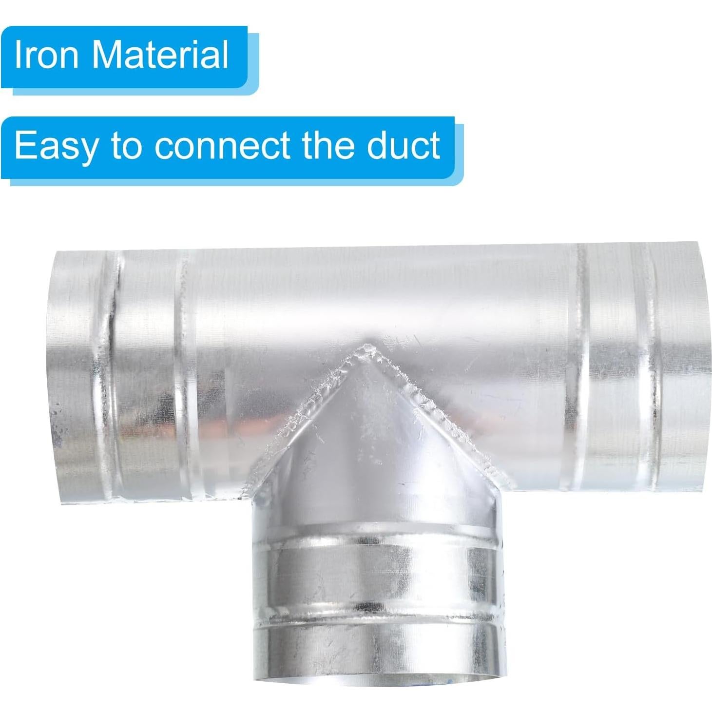 Conector de Ducto en T 95mm PATIKIL para Ventilación HVAC