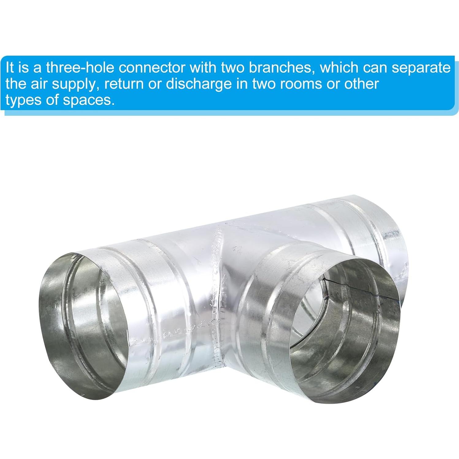 Conector de Ducto en T 95mm PATIKIL para Ventilación HVAC