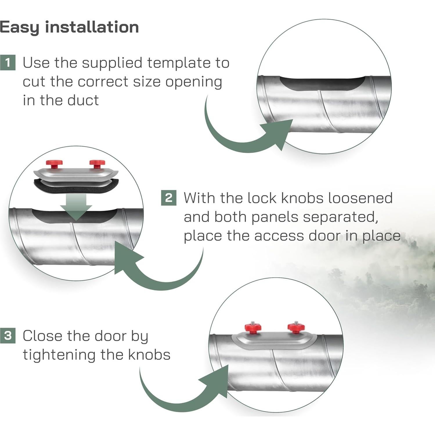 Puerta de Acceso Ducto Redondo Vent Systems 30x20 cm Acero