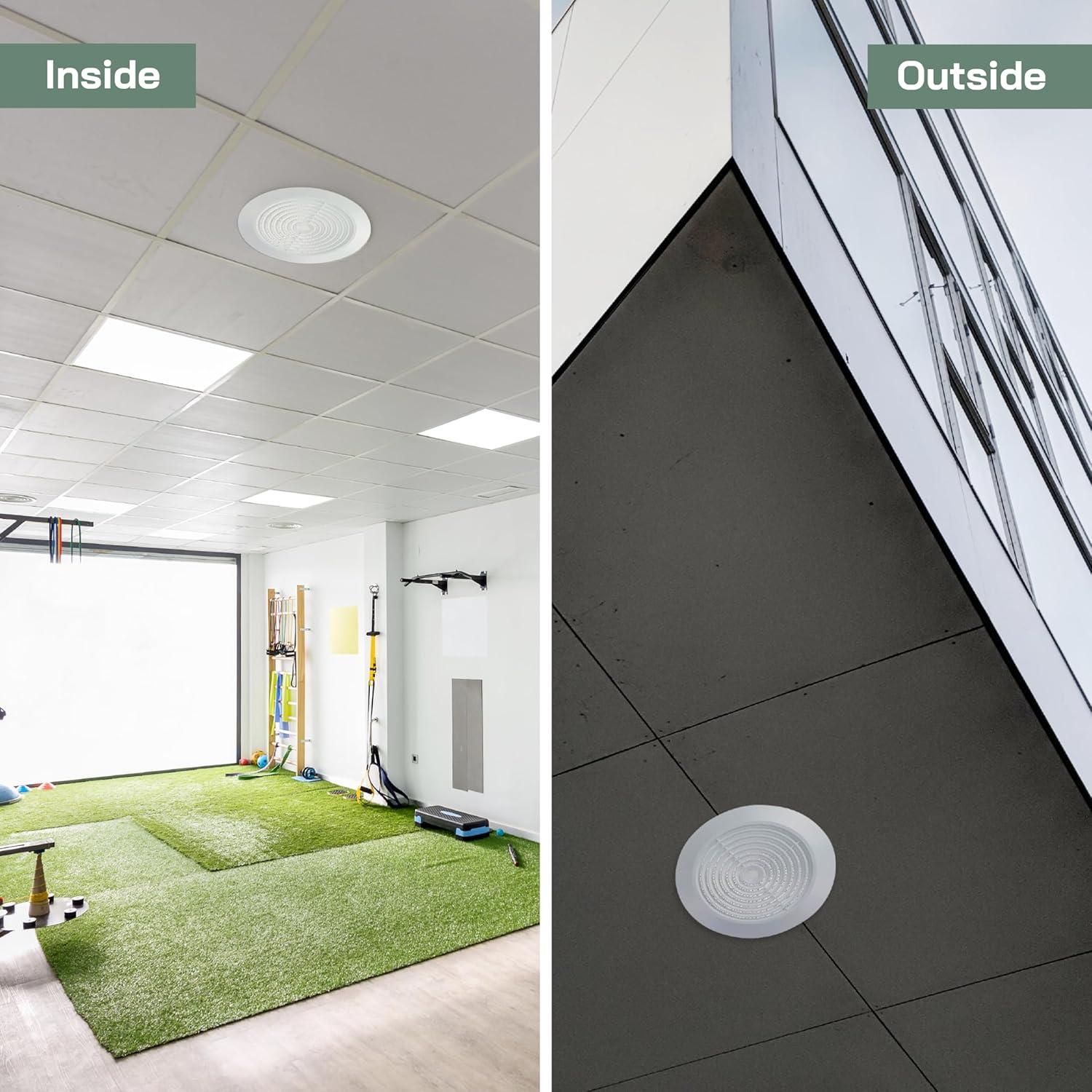 Rejilla de Ventilación Redonda 31.5 cm - Blanco - Plástico