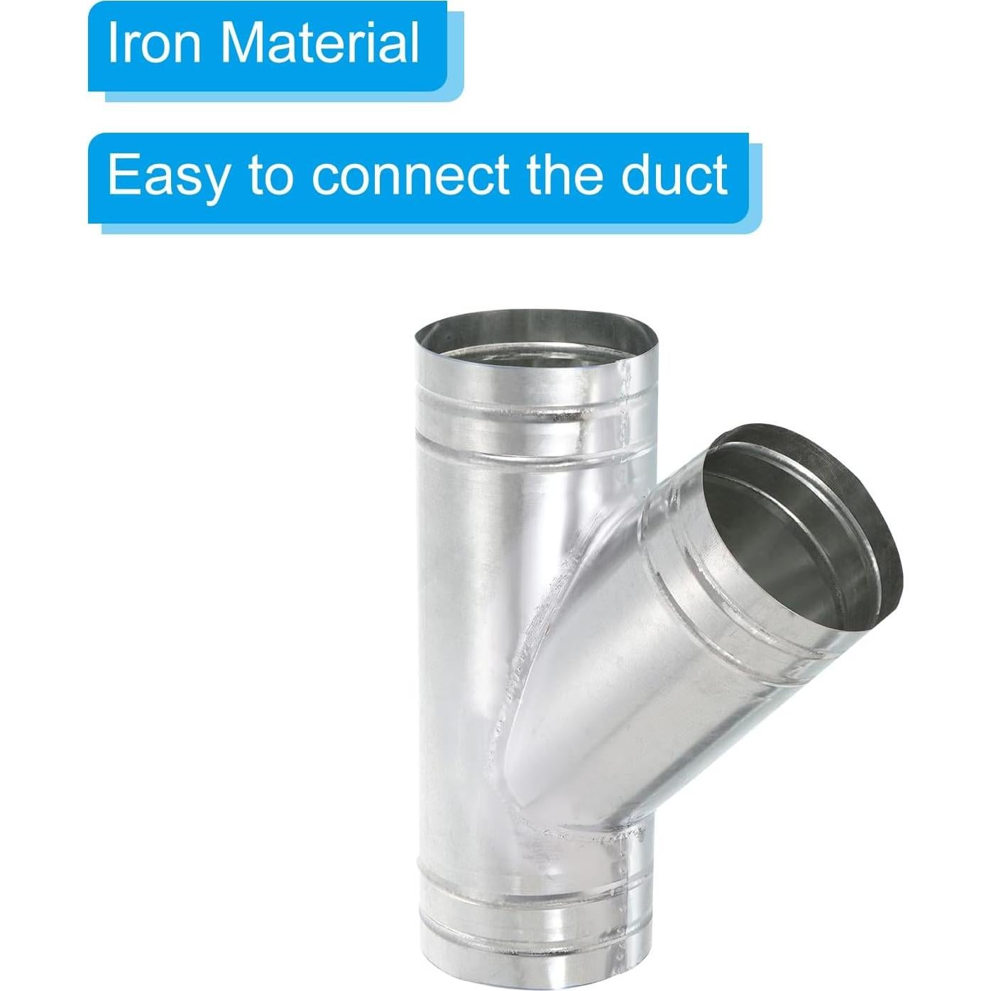 Conector de Ducto en Y 3 Vías PATIKIL 120mm Hierro