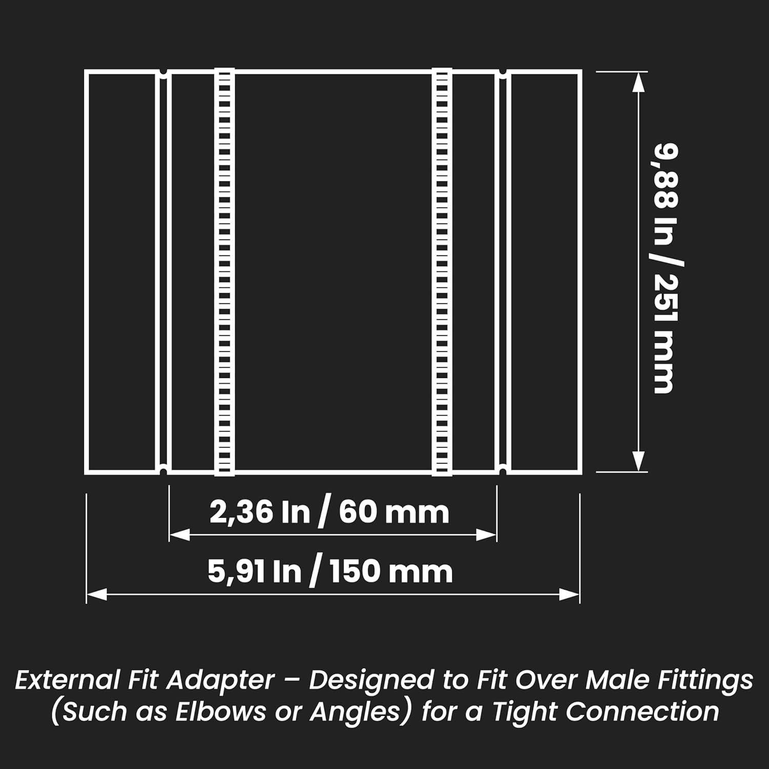 Conector Flexible de Reducción Repa Market 25.4 cm Acero Galvanizado