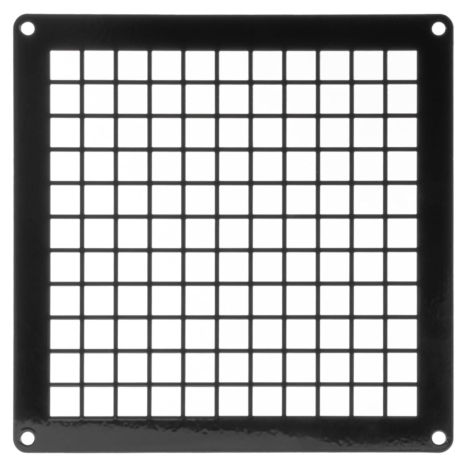 Repa Market 6" x 6" Inch Black Galvanized Steel Rectangular Crawl Space Vent Grid - Inlet Outlet Ventilation Guard - Universal Metal Air Supply Exhaust Protection Mesh - Durable Duct Grille