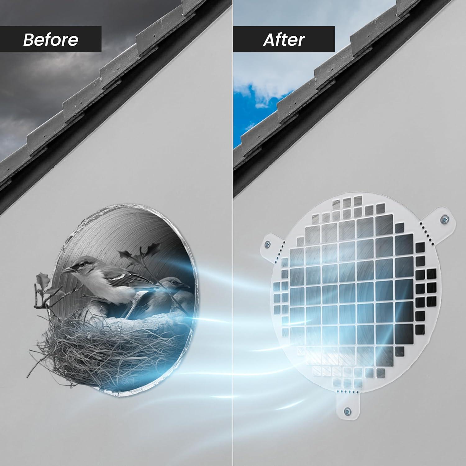 Repa Market 6" x 6" Inch Black Galvanized Steel Rectangular Crawl Space Vent Grid - Inlet Outlet Ventilation Guard - Universal Metal Air Supply Exhaust Protection Mesh - Durable Duct Grille