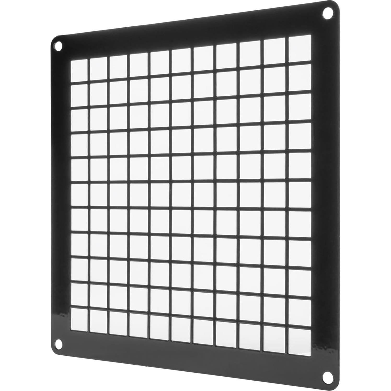 Repa Market 6" x 6" Inch Black Galvanized Steel Rectangular Crawl Space Vent Grid - Inlet Outlet Ventilation Guard - Universal Metal Air Supply Exhaust Protection Mesh - Durable Duct Grille