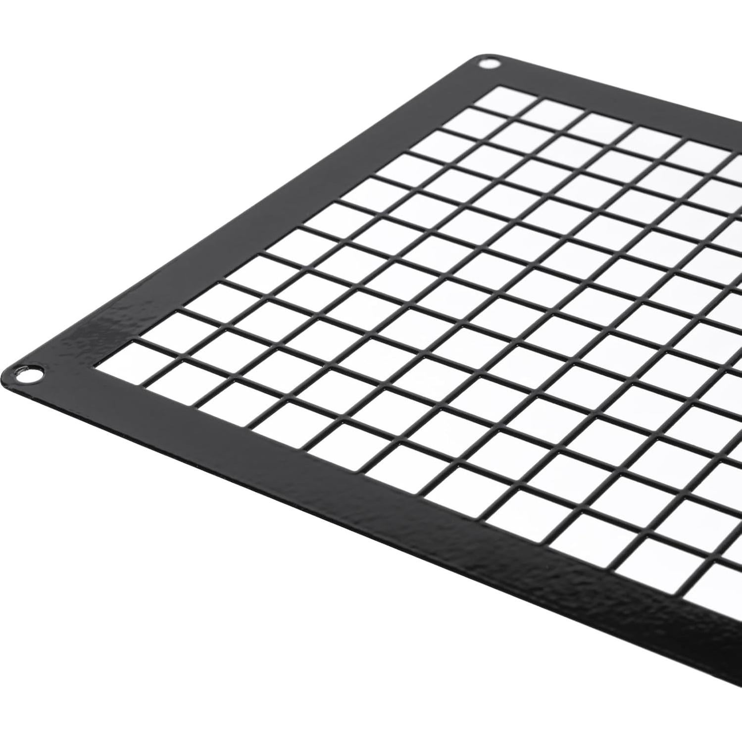 Repa Market 6" x 6" Inch Black Galvanized Steel Rectangular Crawl Space Vent Grid - Inlet Outlet Ventilation Guard - Universal Metal Air Supply Exhaust Protection Mesh - Durable Duct Grille
