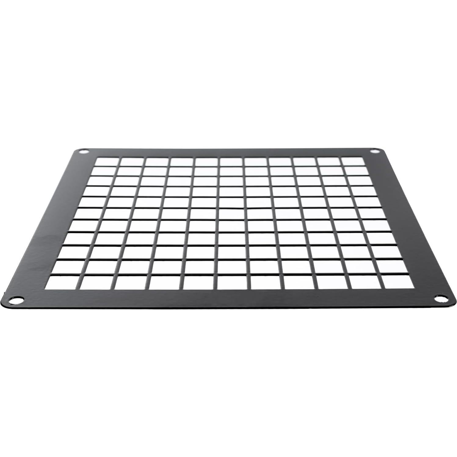 Repa Market 6" x 6" Inch Black Galvanized Steel Rectangular Crawl Space Vent Grid - Inlet Outlet Ventilation Guard - Universal Metal Air Supply Exhaust Protection Mesh - Durable Duct Grille