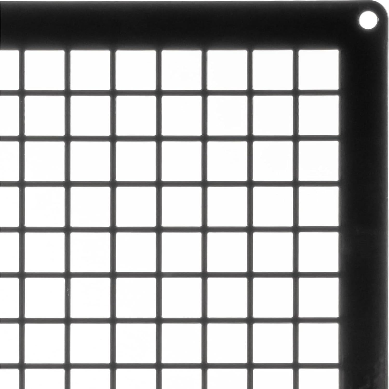 Repa Market 6" x 6" Inch Black Galvanized Steel Rectangular Crawl Space Vent Grid - Inlet Outlet Ventilation Guard - Universal Metal Air Supply Exhaust Protection Mesh - Durable Duct Grille