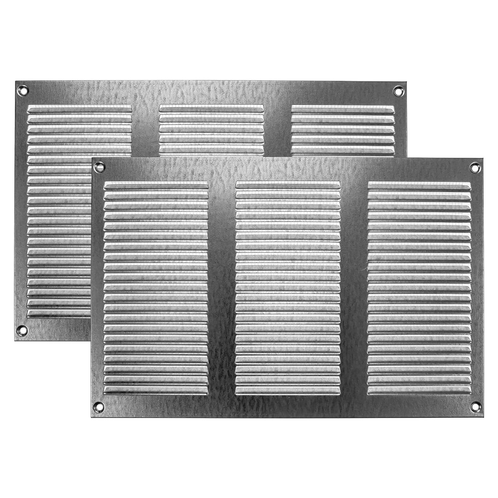 Cubierta de Ventilación Metal Galvanizado 30x20 cm - Paquete de 2