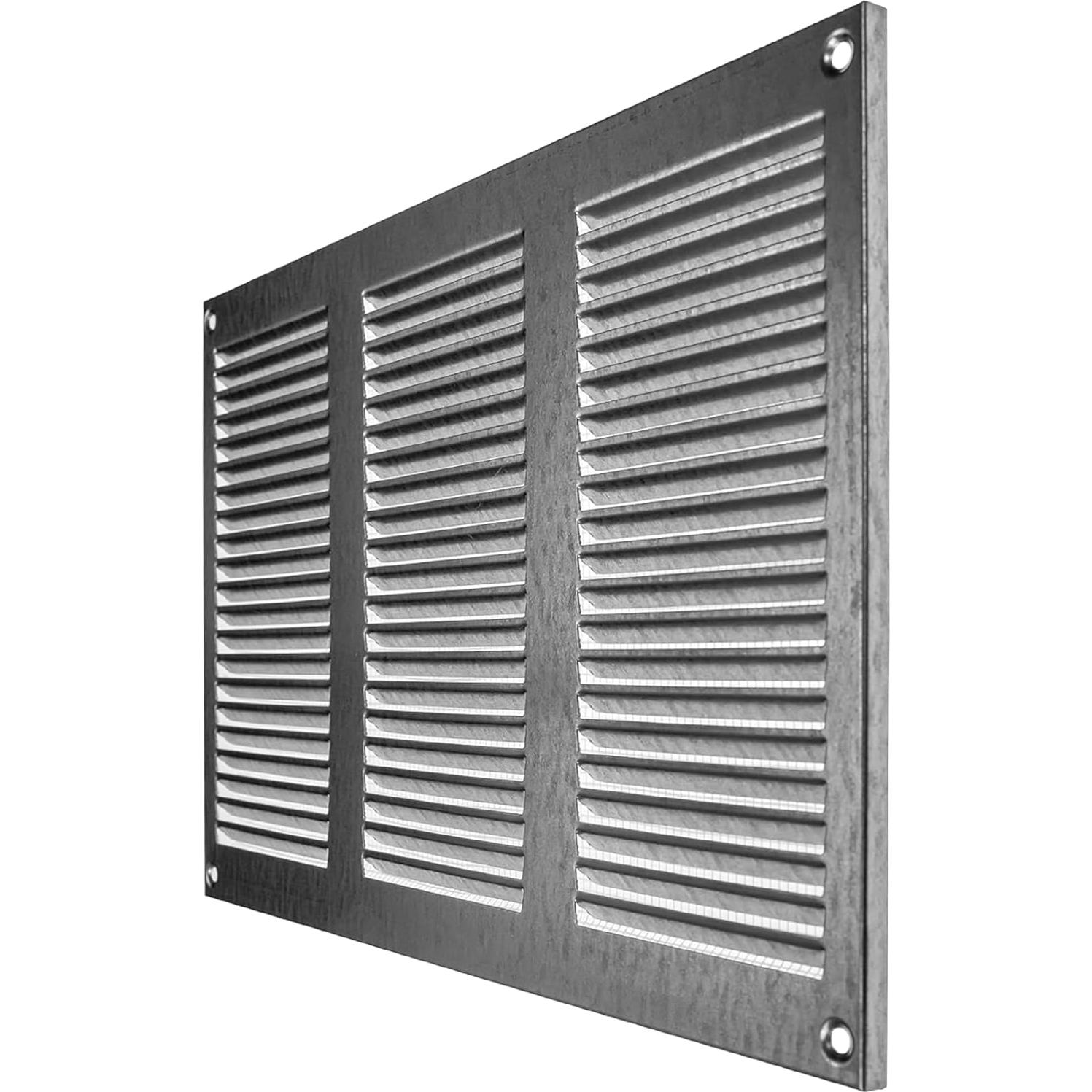 Cubierta de Ventilación Metal Galvanizado 30x20 cm - Paquete de 2