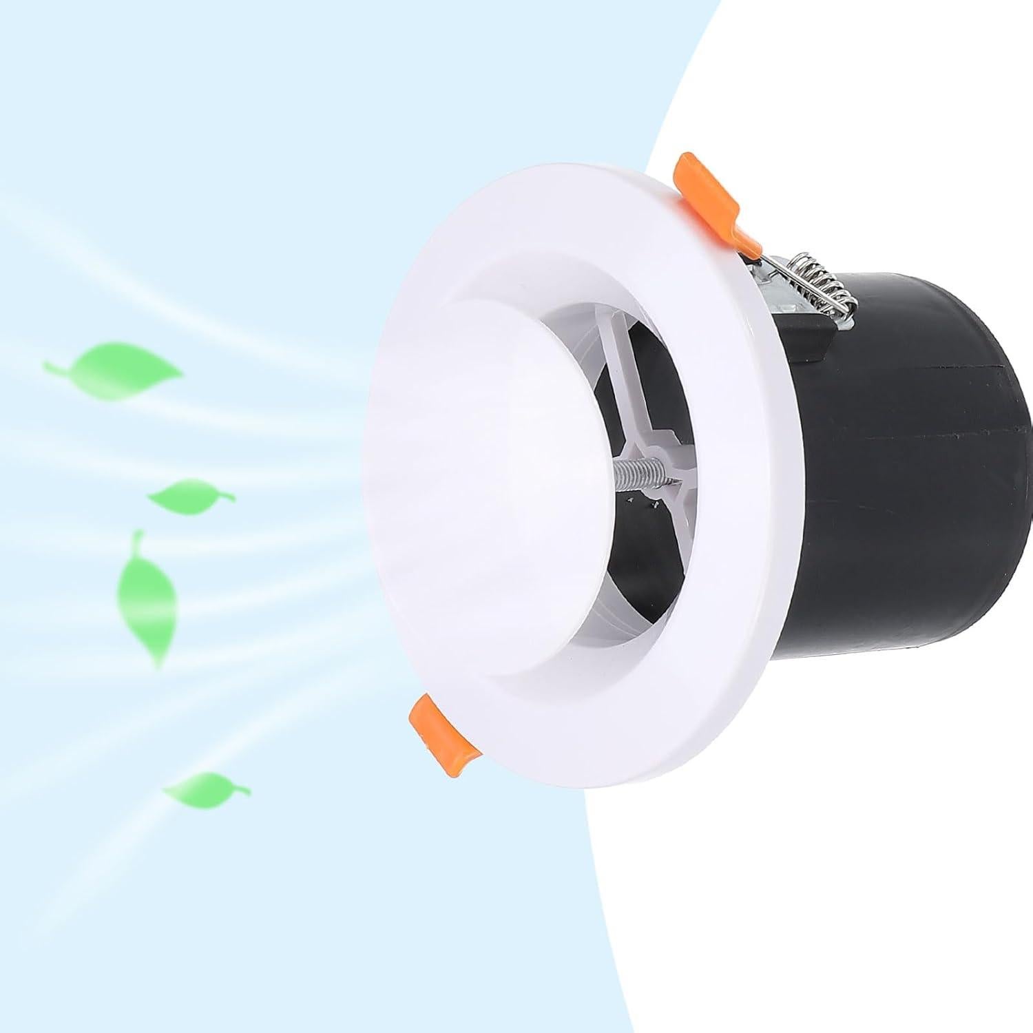 Ventilación Redonda Ajustable PATIKIL 10 cm 2pcs Blanco