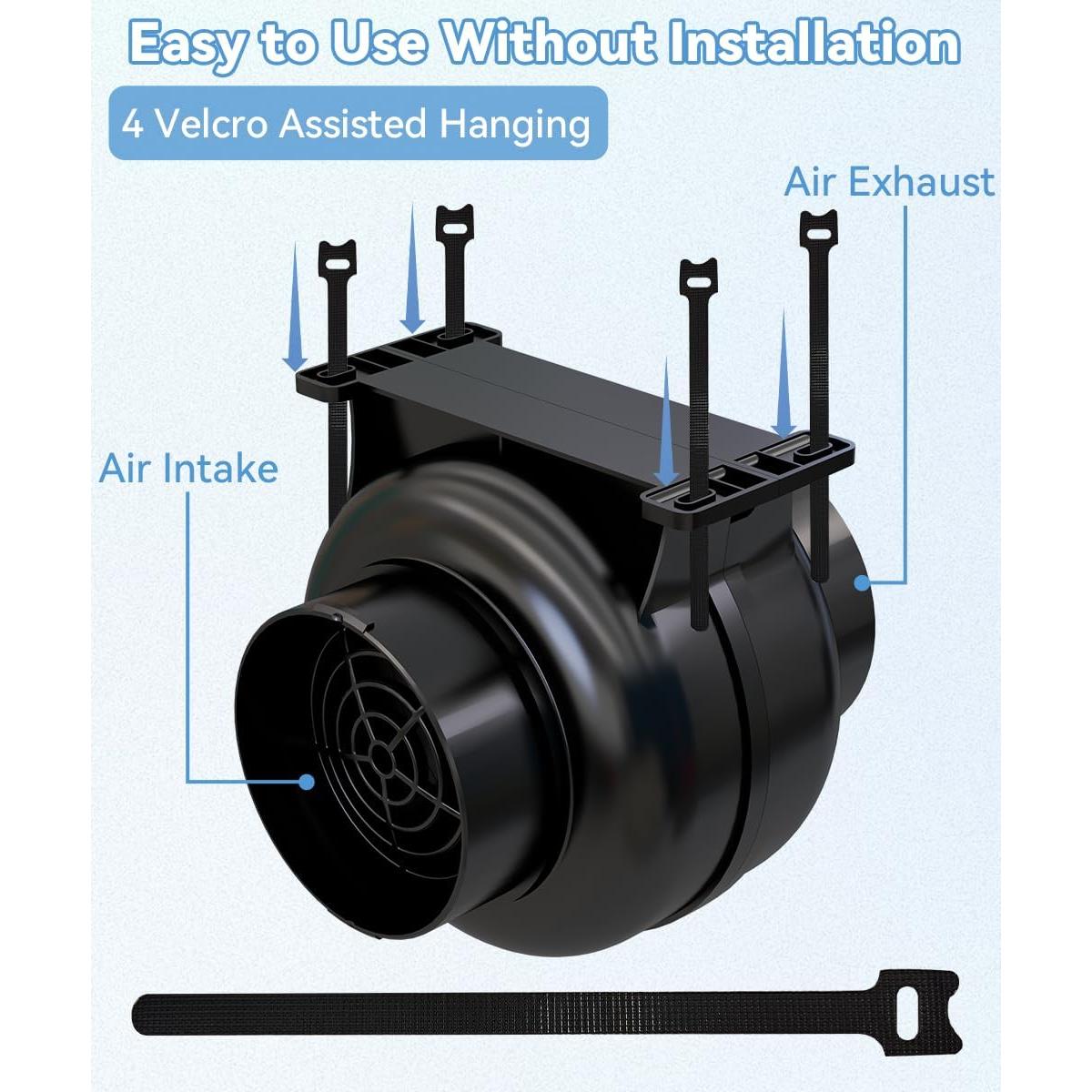 Ventilador de Conducto Inline Artibear 168 CFM 24W Negro