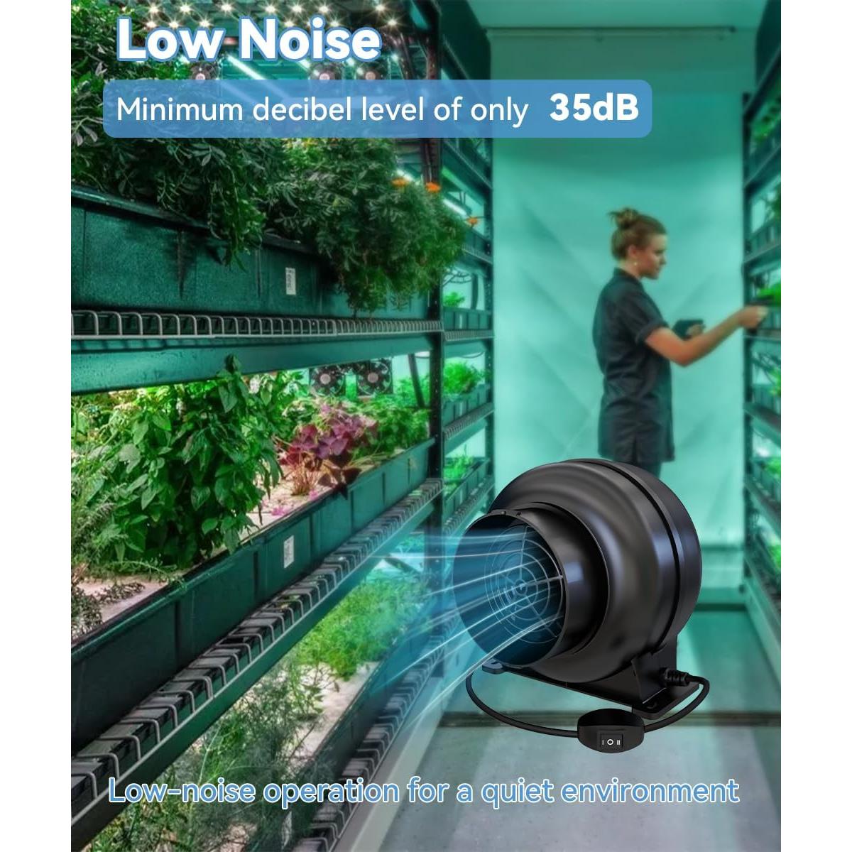 Ventilador de Conducto Inline Artibear 168 CFM 24W Negro